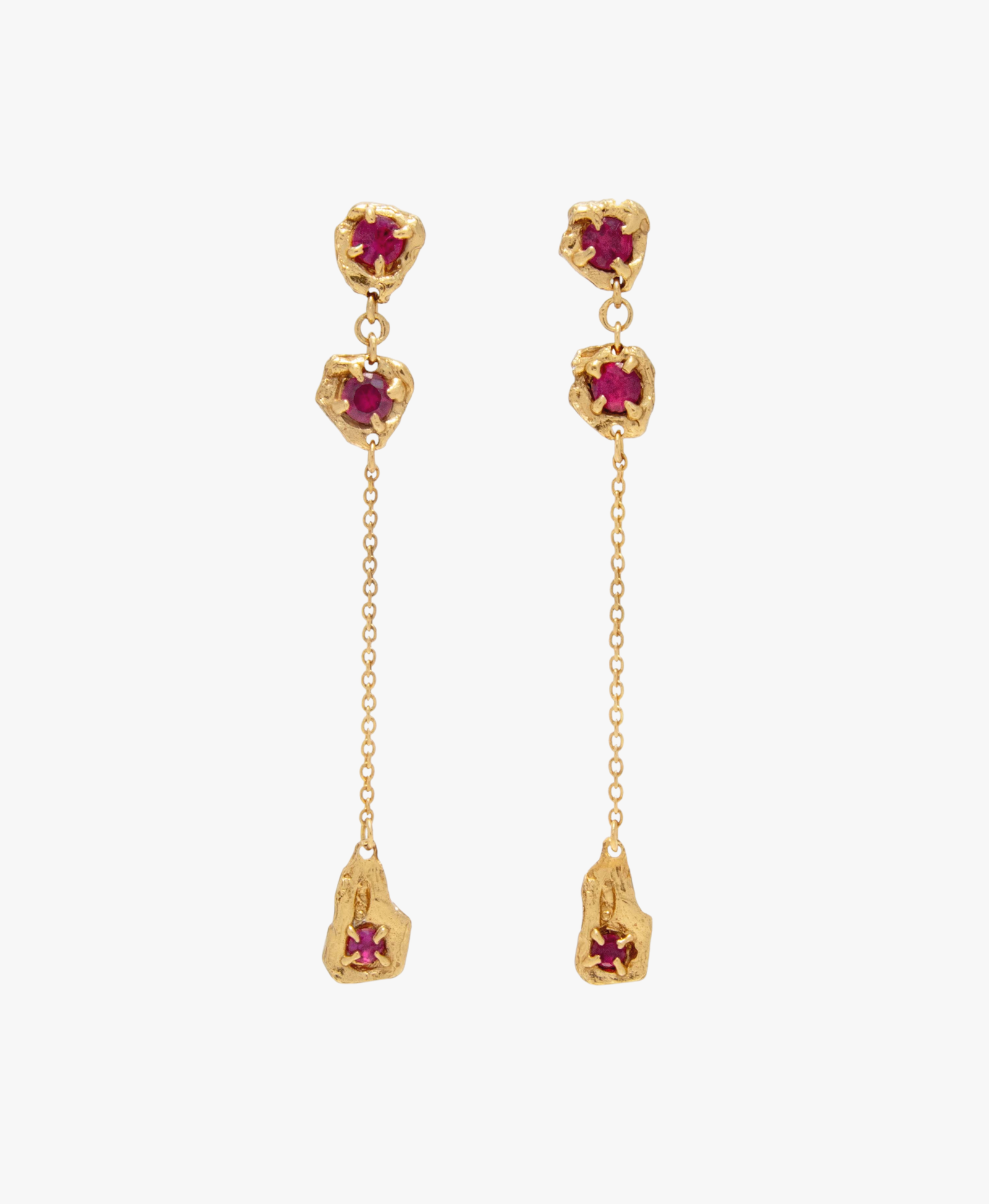 Naha Ruby Earrings made by Loveness Lee