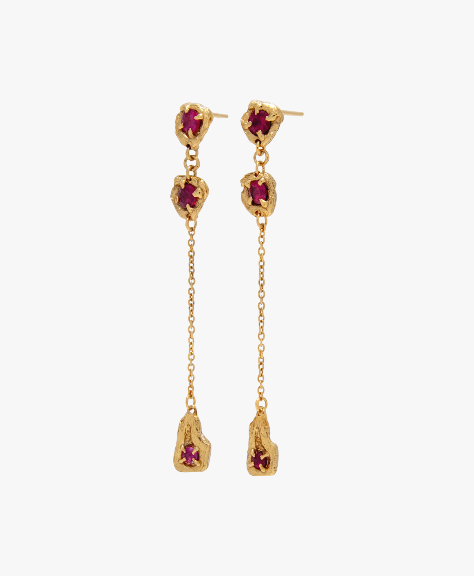 Naha Ruby Earrings made by Loveness Lee