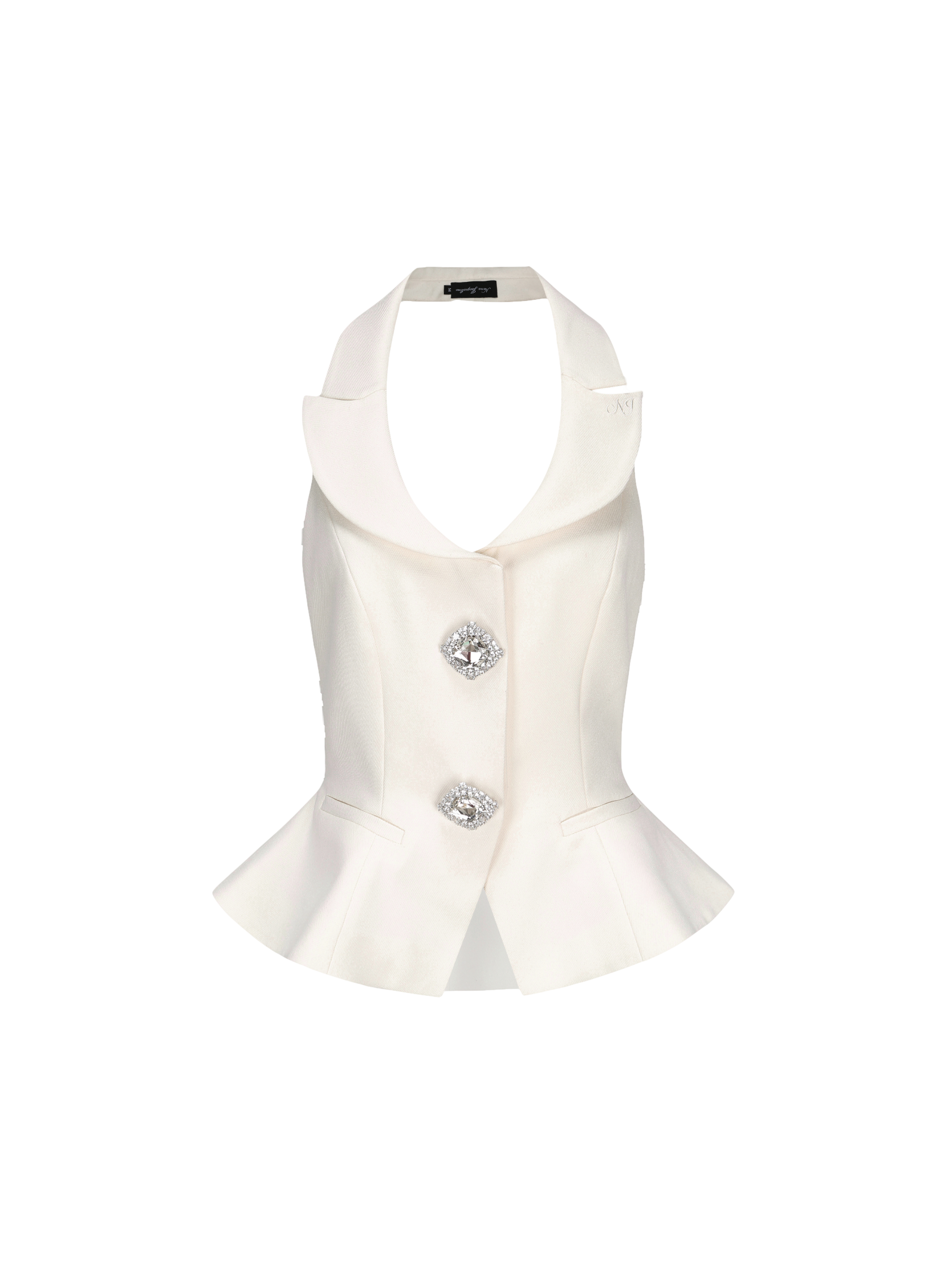 Nana Jacqueline Cambria Diamond Waistcoat (white) (final Sale)
