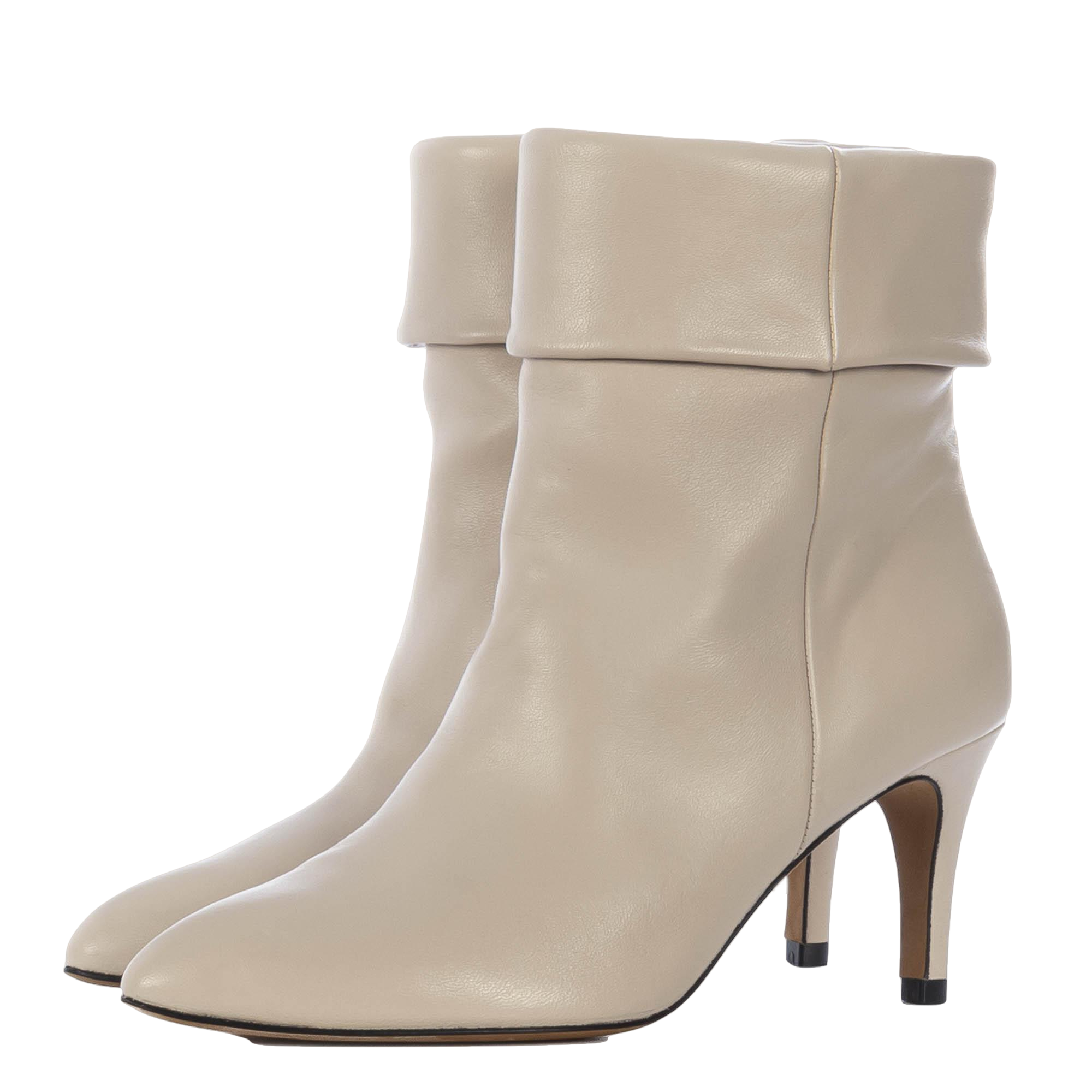 Toral Cream-colored Ankle Boots