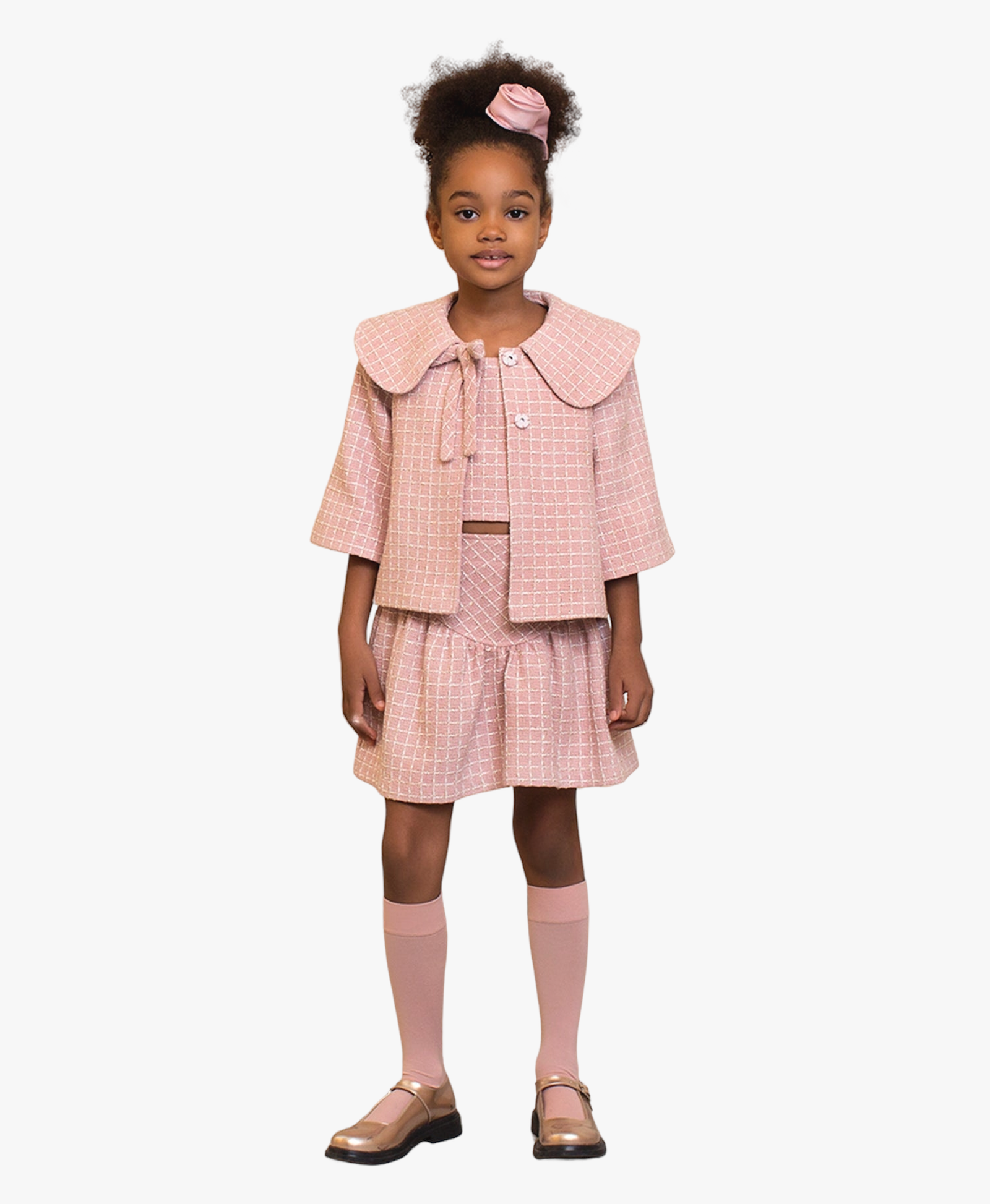 Bouclé Tweed Girls Outfit | 2 Pieces made by Mama Luma