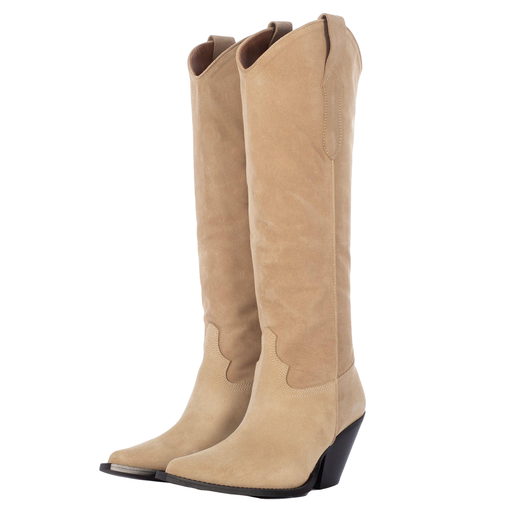 Toral Suede Tall Boots In Beige