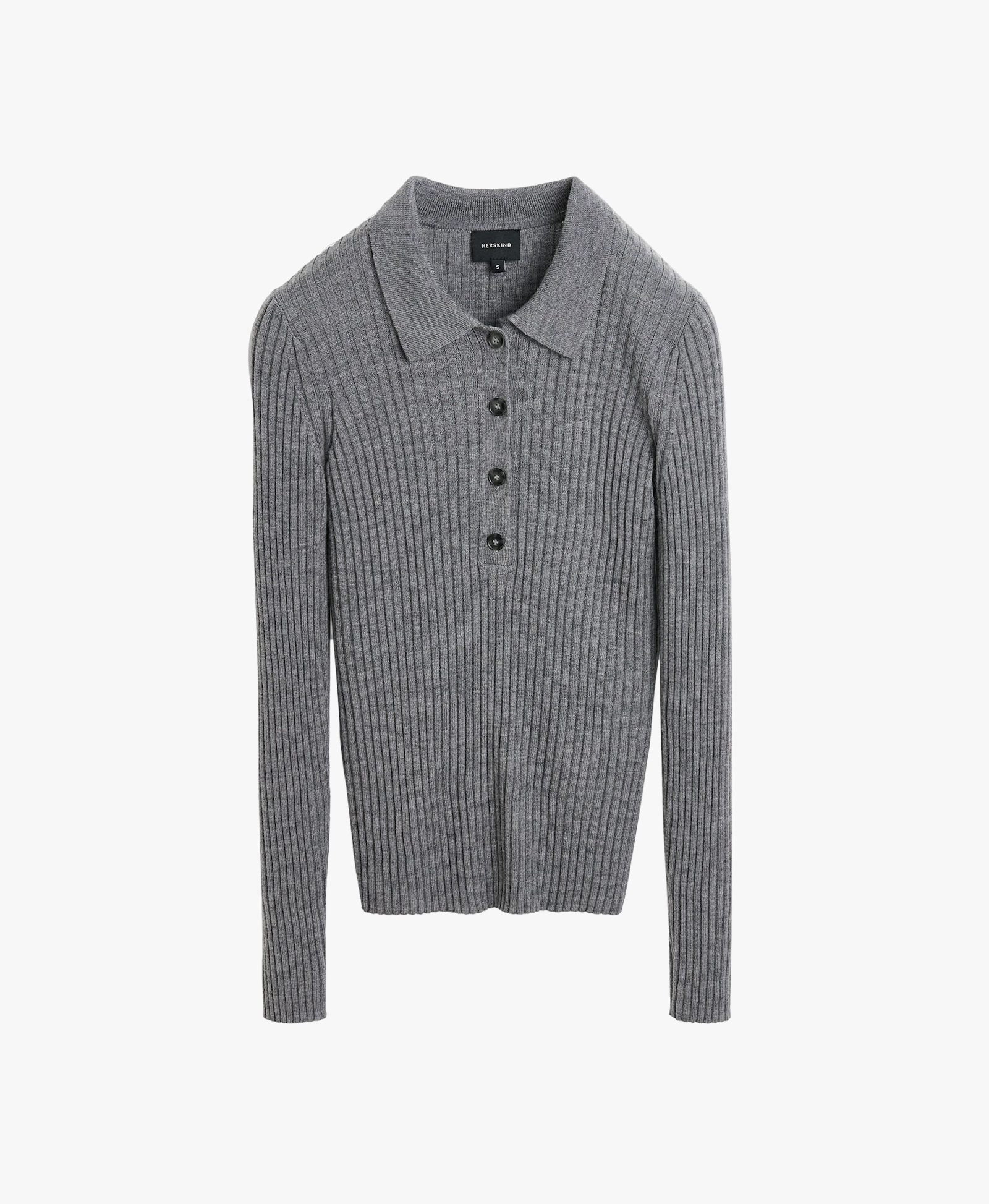 Cadee Blouse Merino Wool - Grey Melange made by HERSKIND