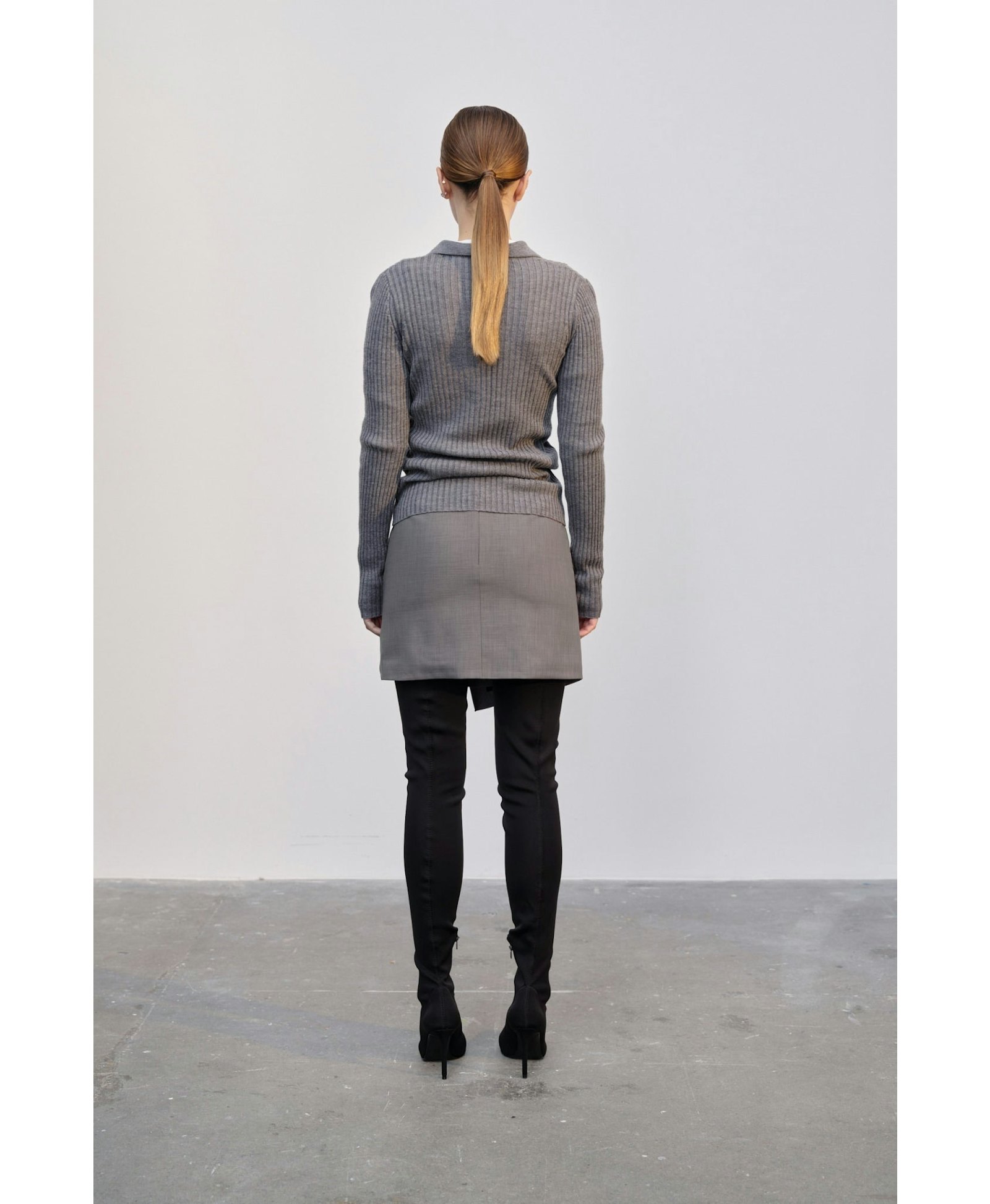 Cadee Blouse Merino Wool - Grey Melange made by HERSKIND