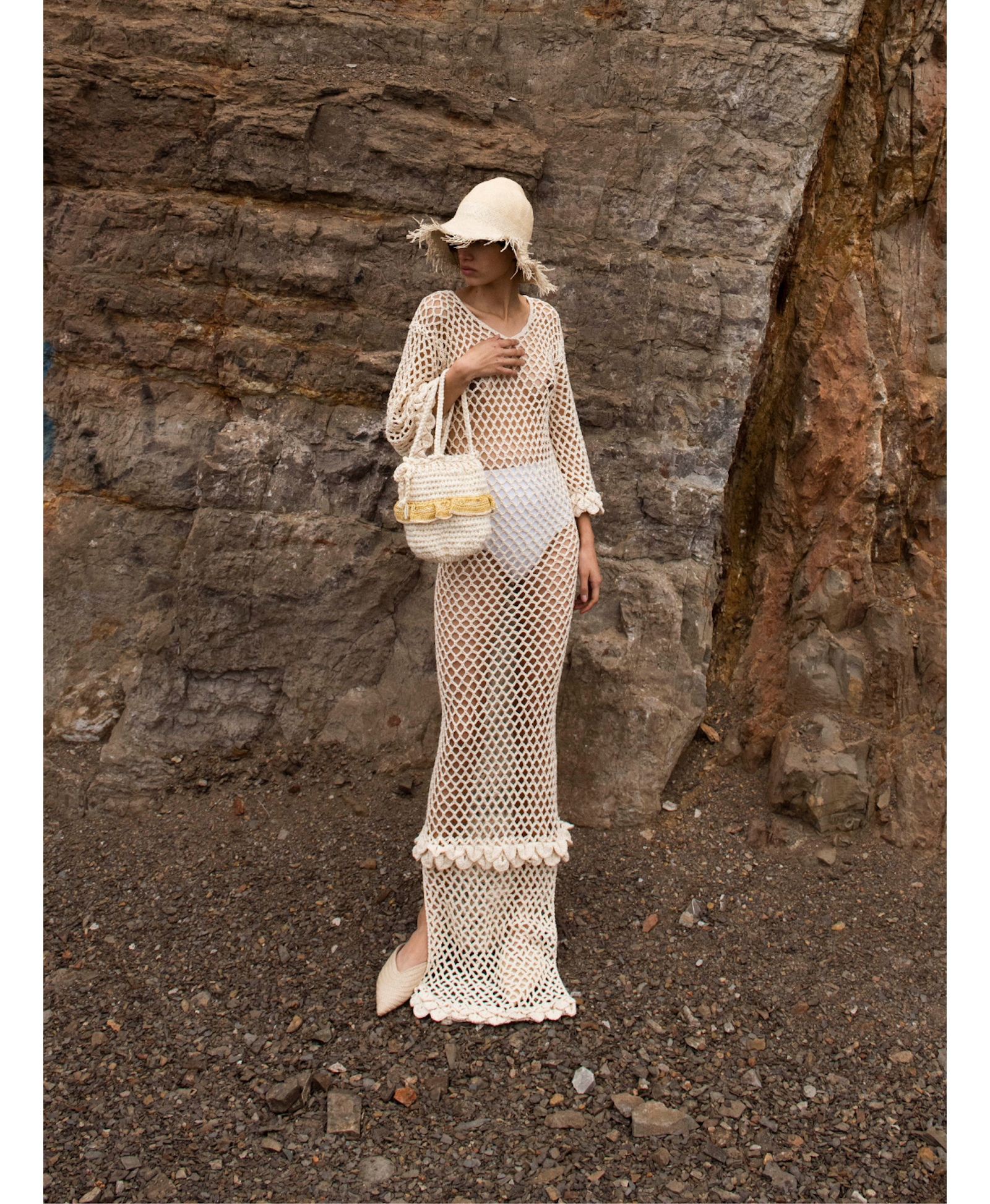 LUISA dress in Beige made by AYNI