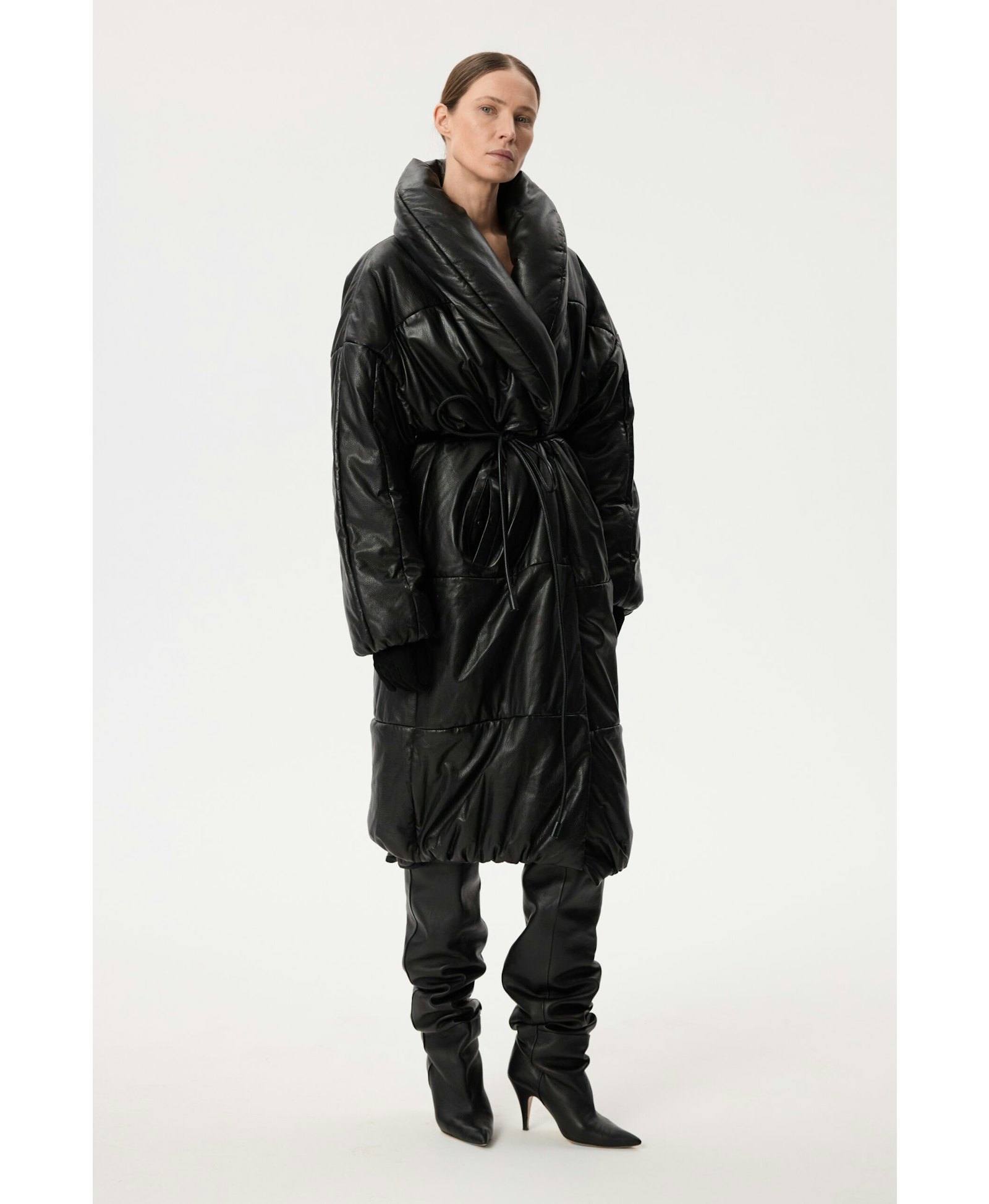 Long Leather Coat made by YAVORSKA