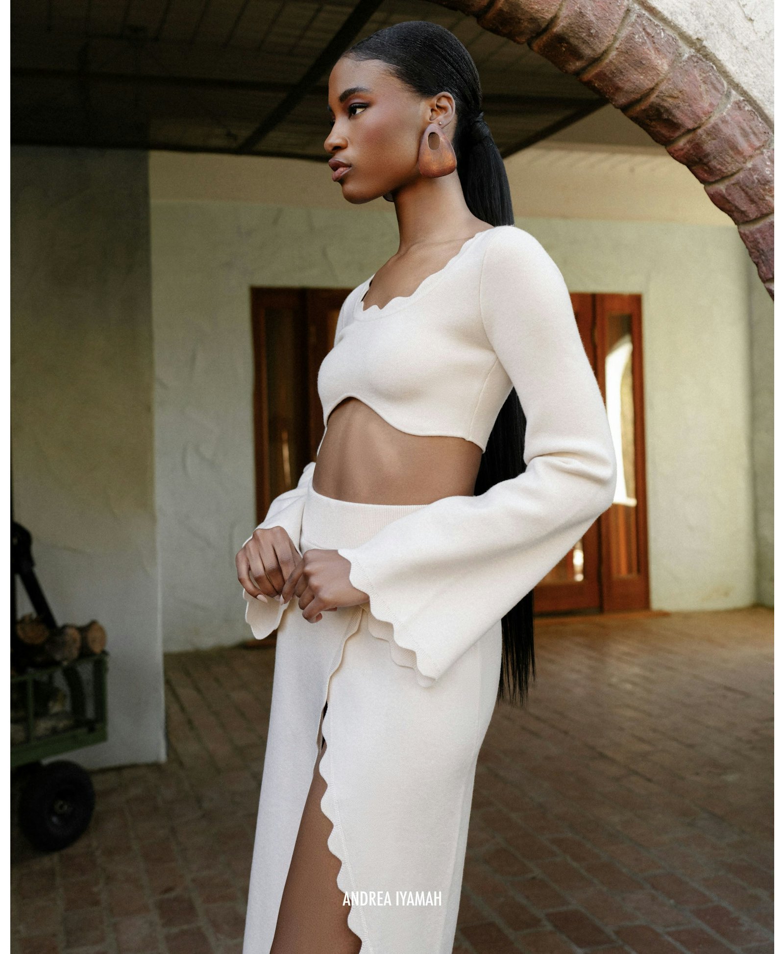 ODA MIDI SKIRT - TUSK made by Andrea Iyamah