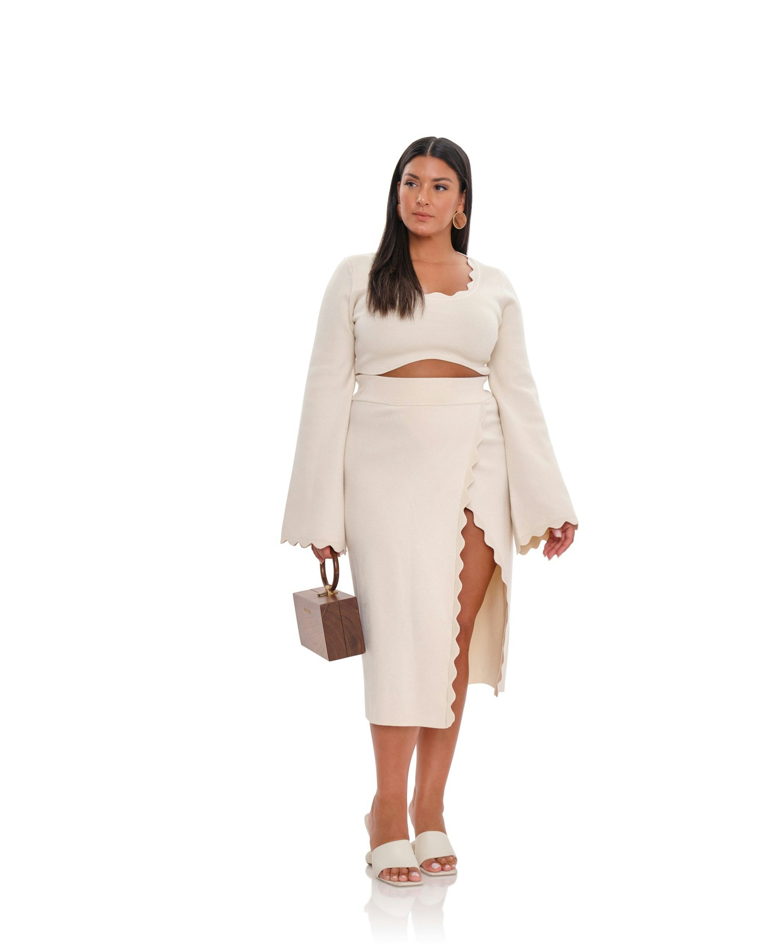 ODA MIDI SKIRT - TUSK made by Andrea Iyamah