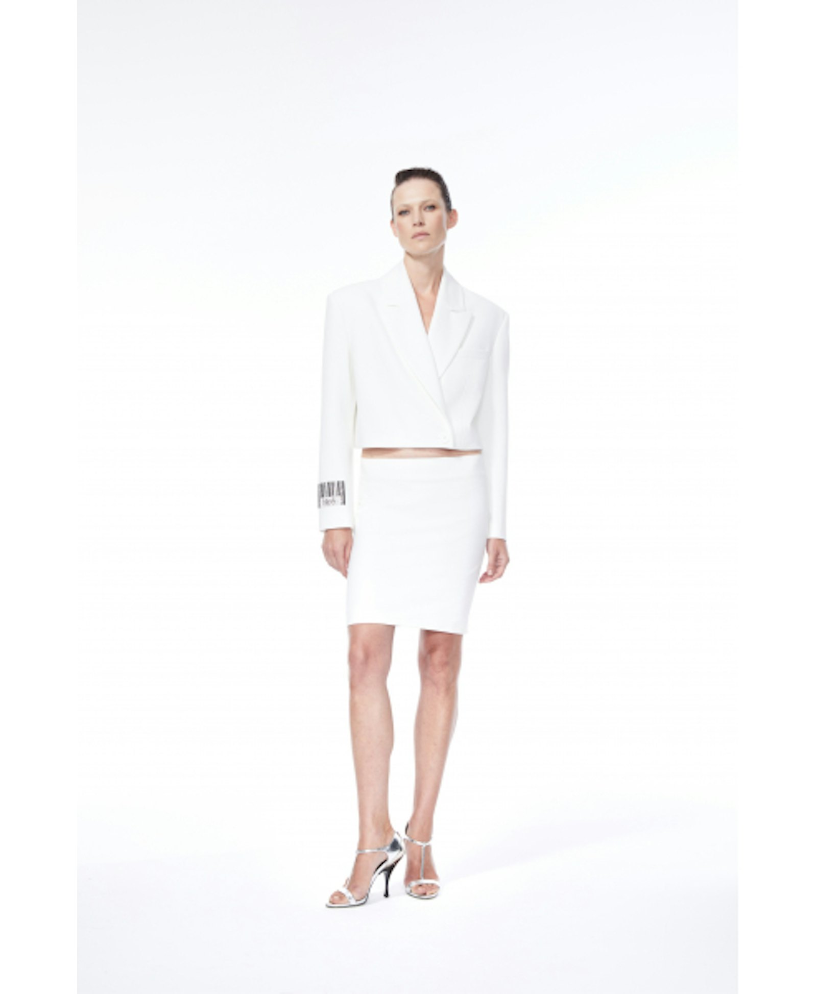 BARCODE CROPPED BLAZER made by NUÉ