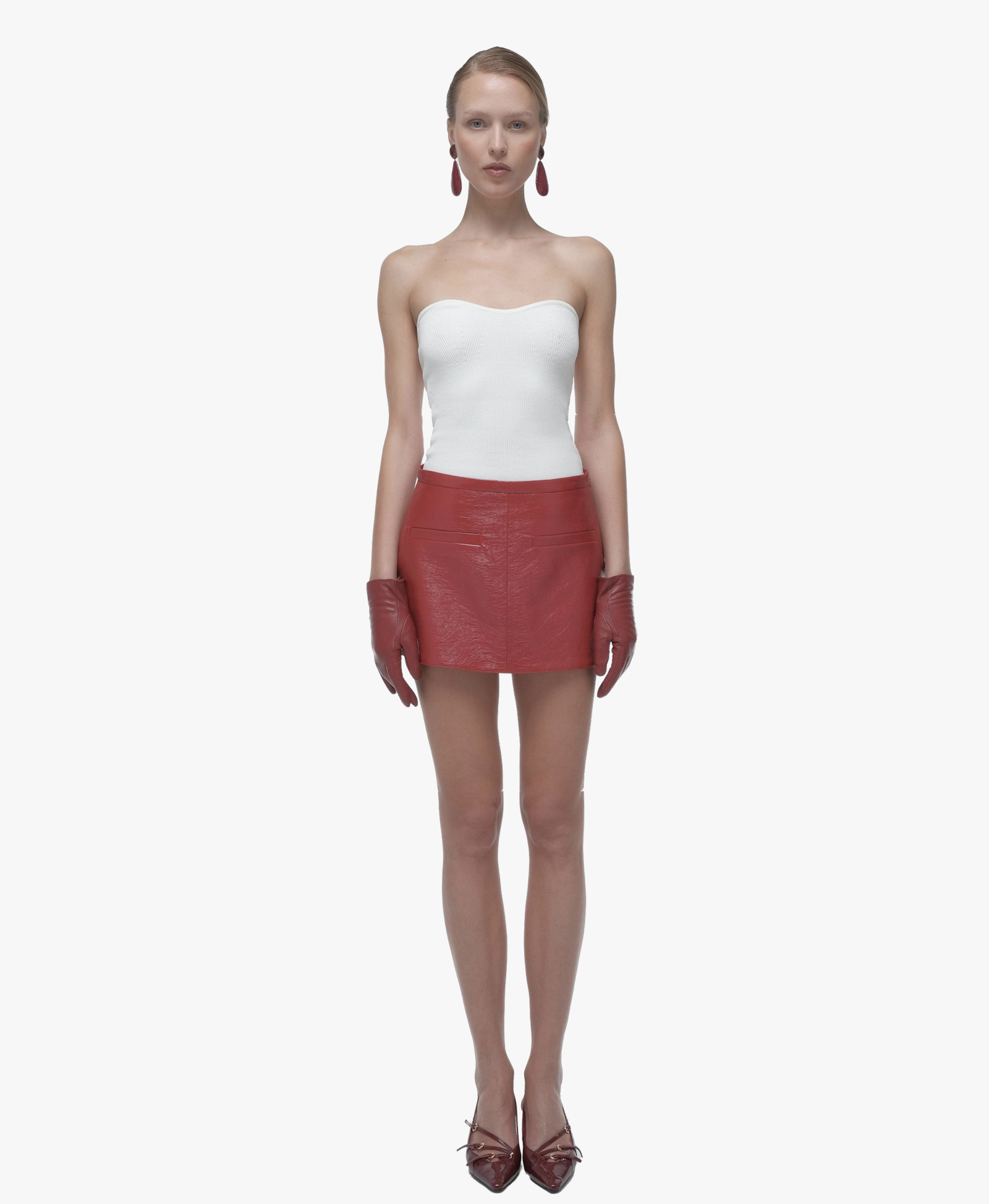 Knit tube top made by AFTERHOURS