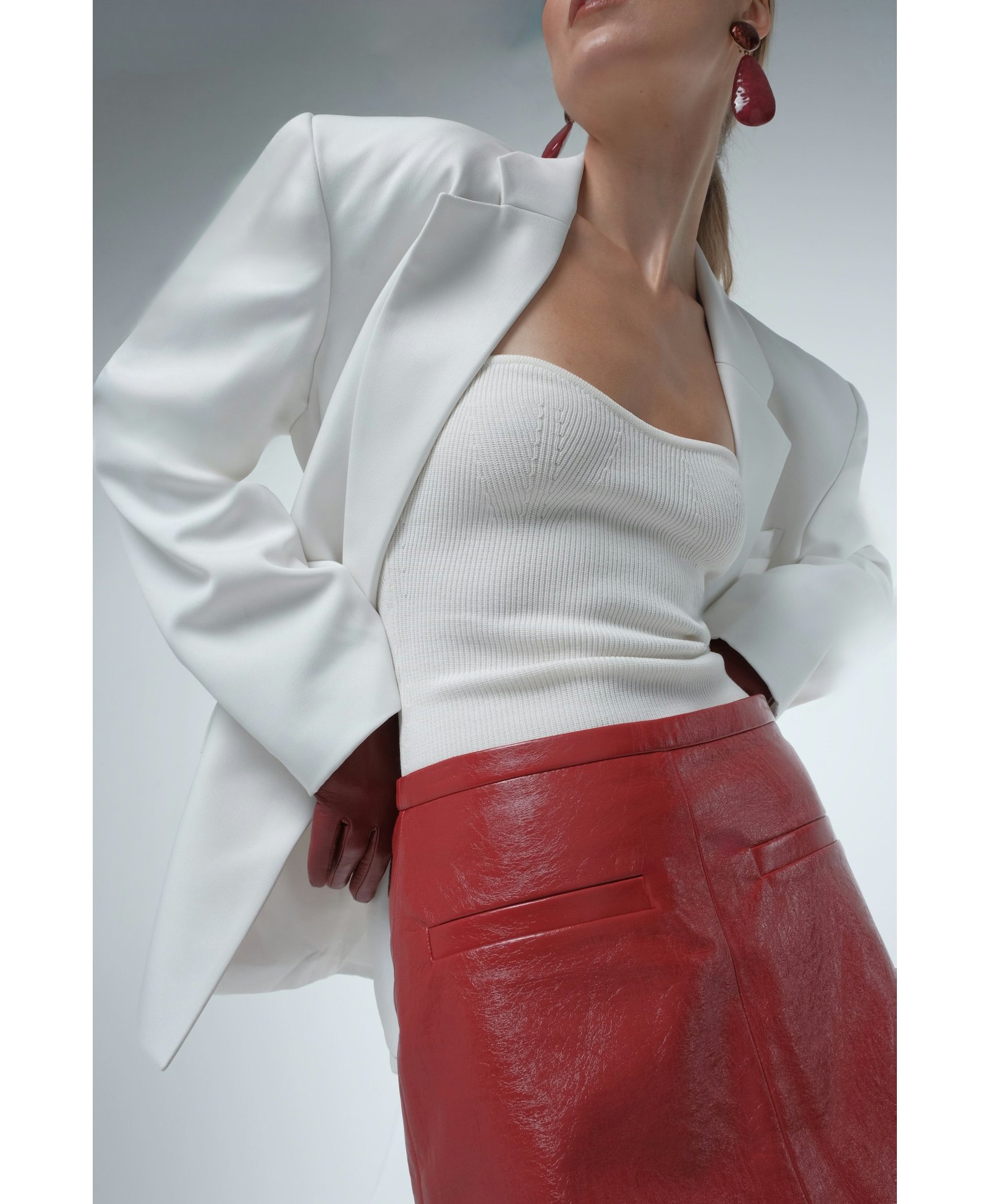 Knit tube top made by AFTERHOURS