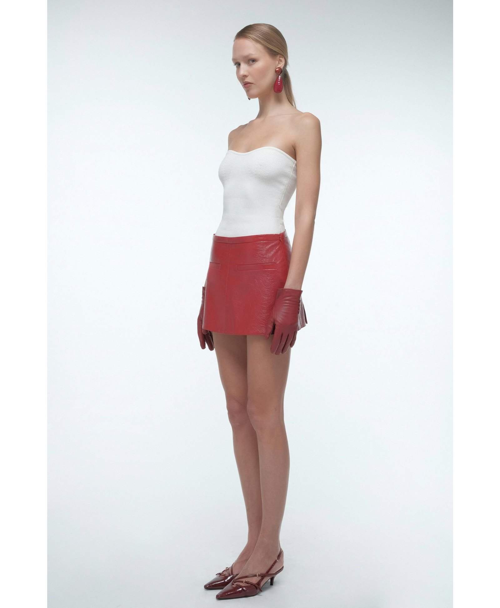 Knit tube top made by AFTERHOURS