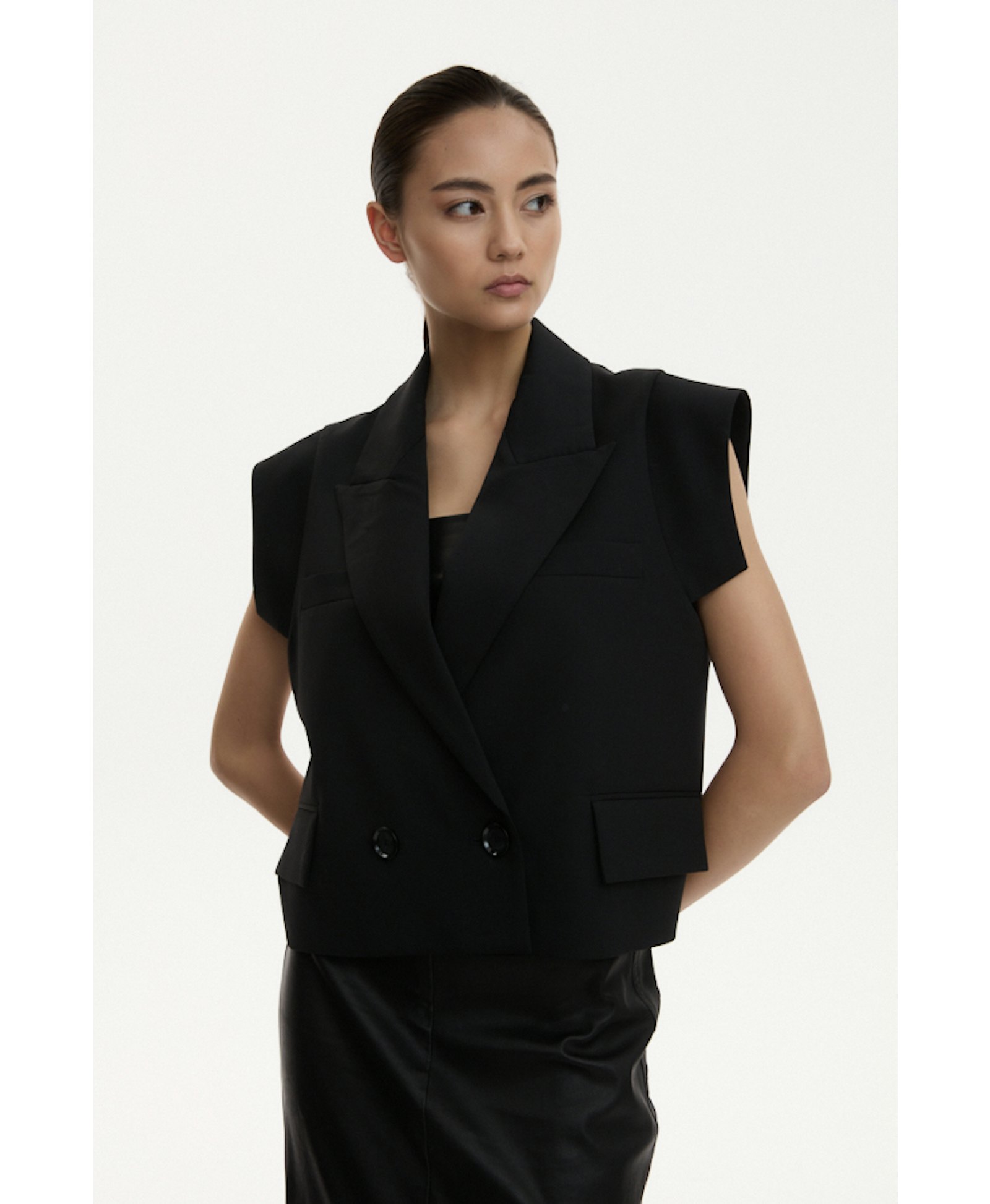 Short Sleeveless Vest made by YAVORSKA