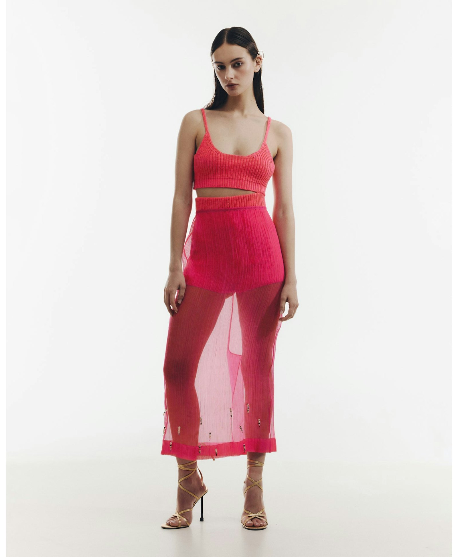 Brink pink top made by KNITEL