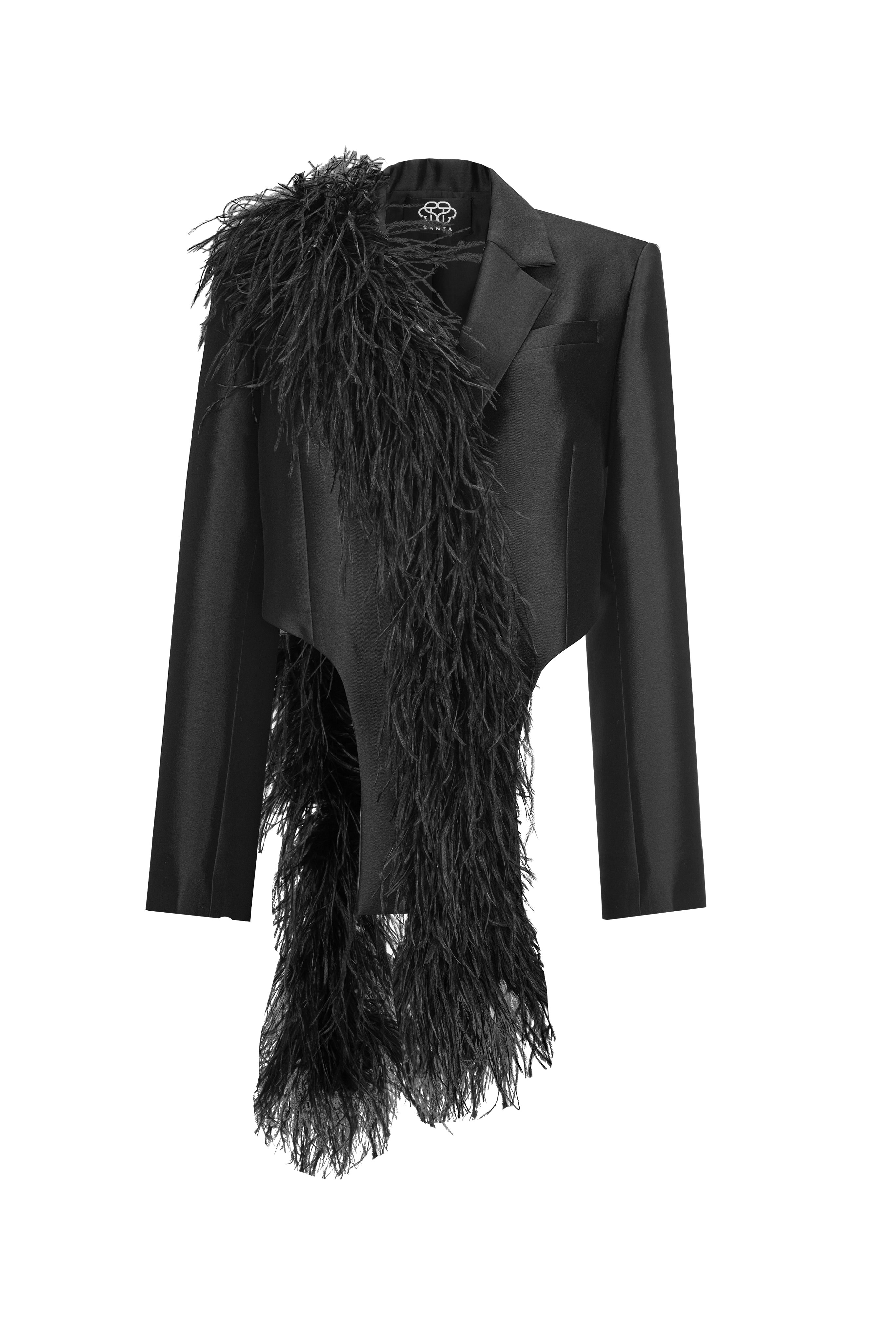 Shop Santa Brands Jacket With Feathers In Black