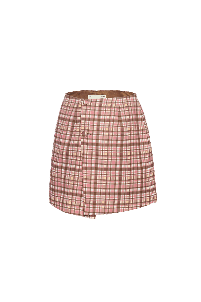 Shop Atoir 003 Skirt In Pink Check