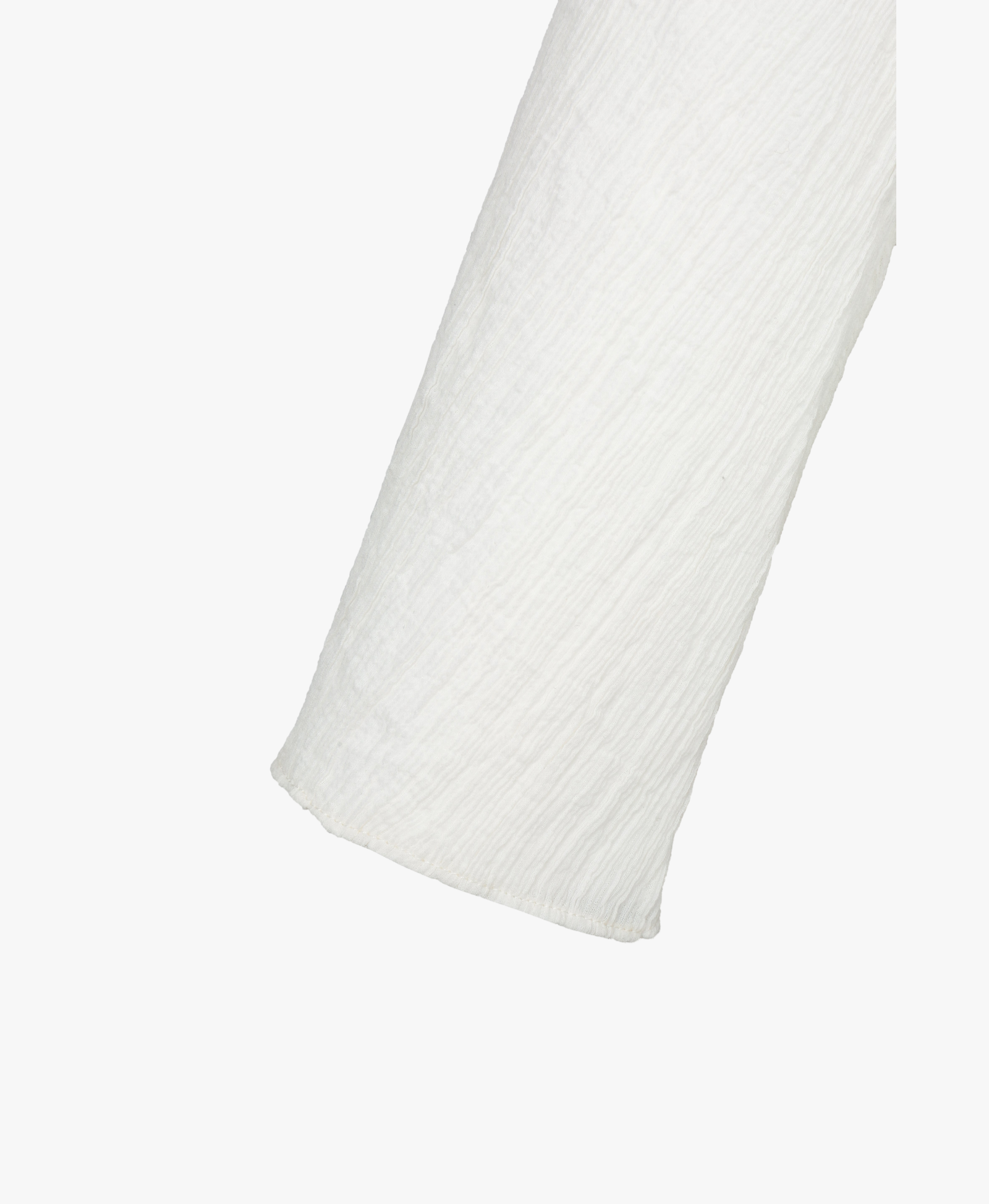 WHITE WRINKLE-TEXTURED REVERSIBLE TOP made by YIBRI