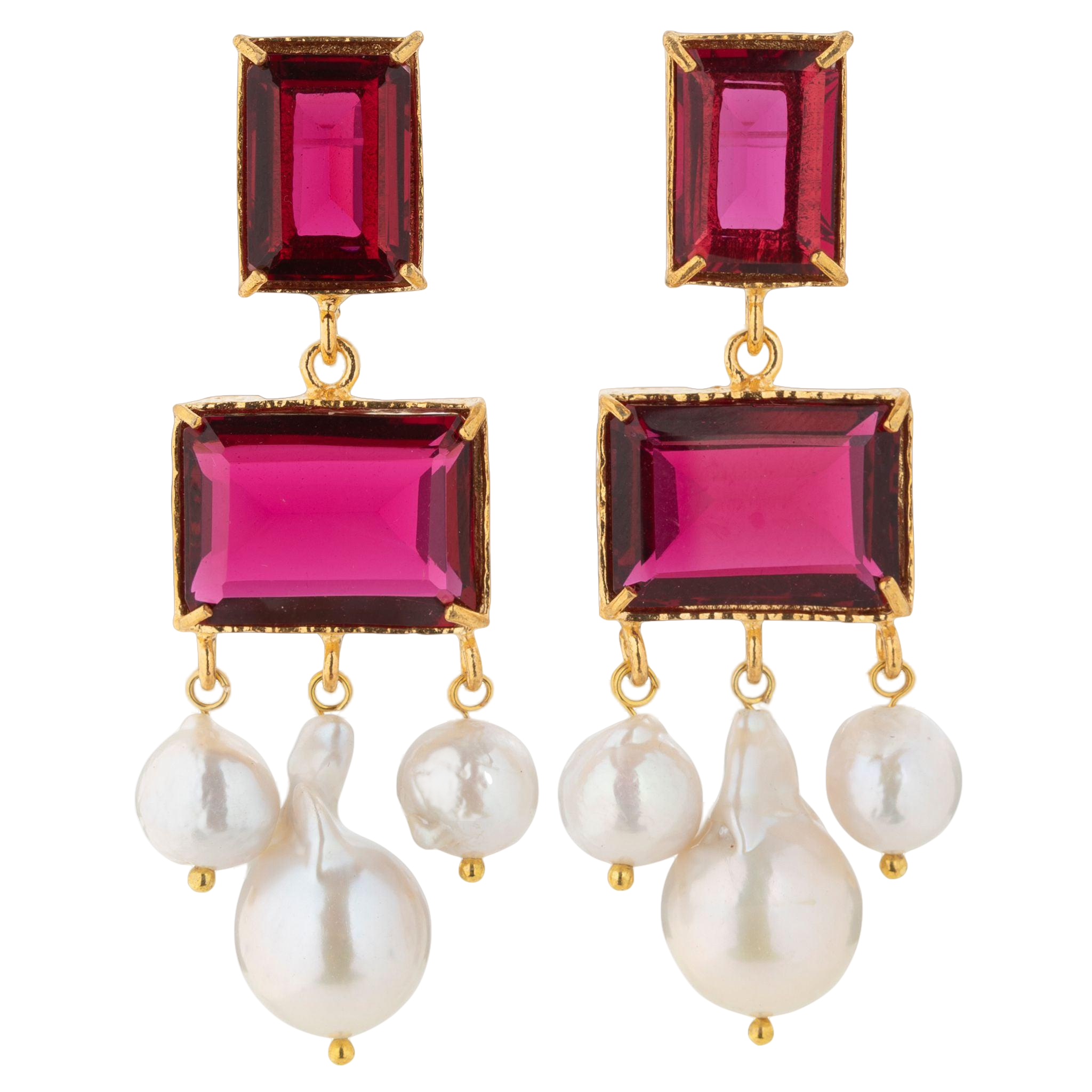 Christie Nicolaides Emma Earrings Hot Pink