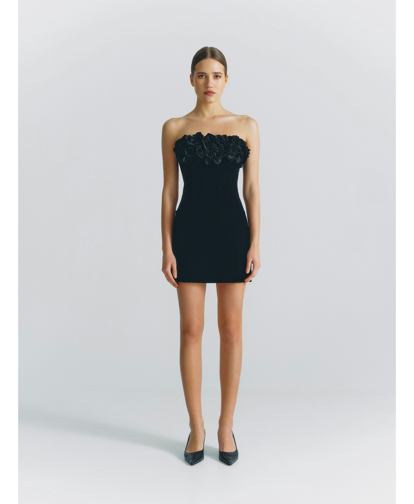 Strapless Velour Mini Dress made by NDS The Label