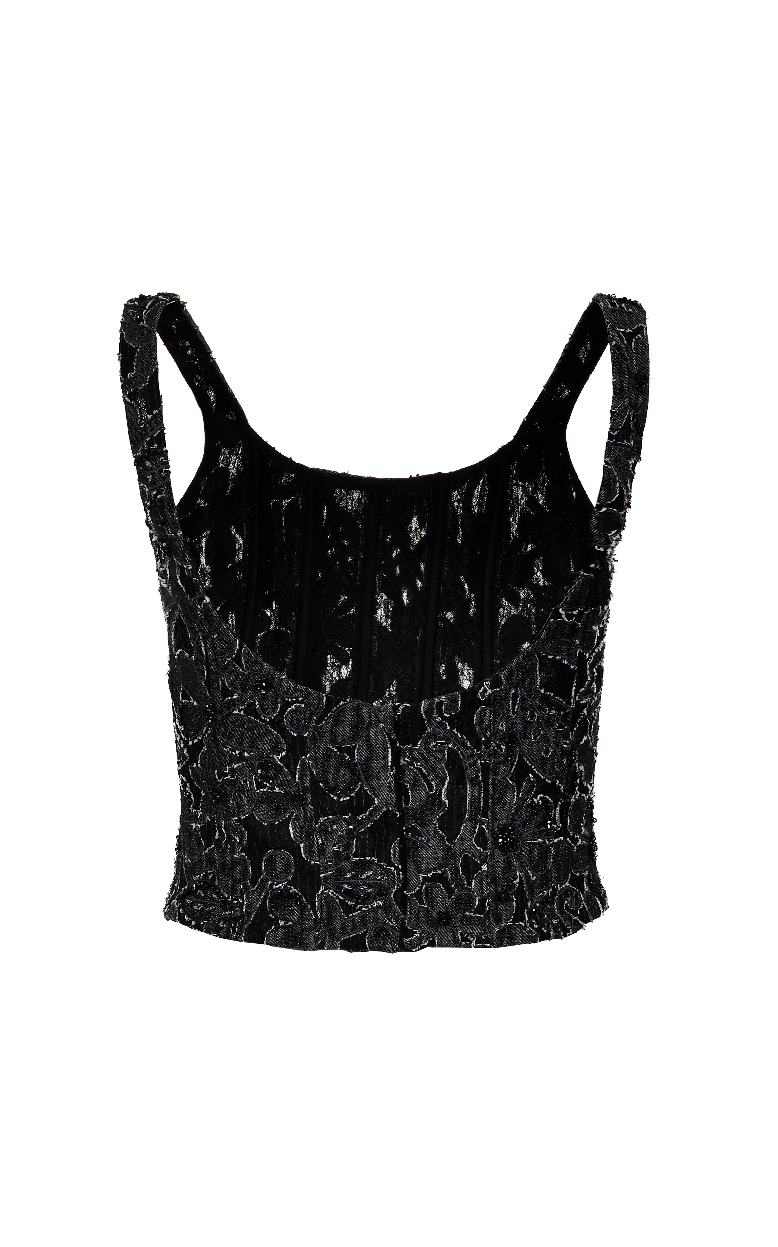 Shop Francesca Miranda Chloe Corset Top In Ebony