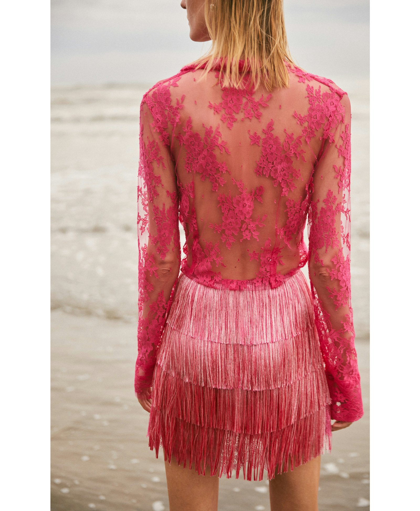 Sunrise Fringe Mini Skirt made by Francesca Miranda