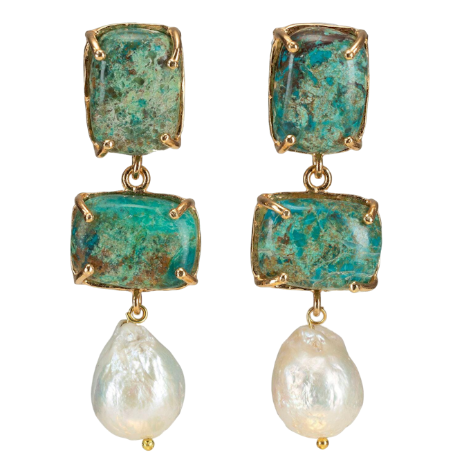 Christie Nicolaides Loren Earrings Turquoise In Blue