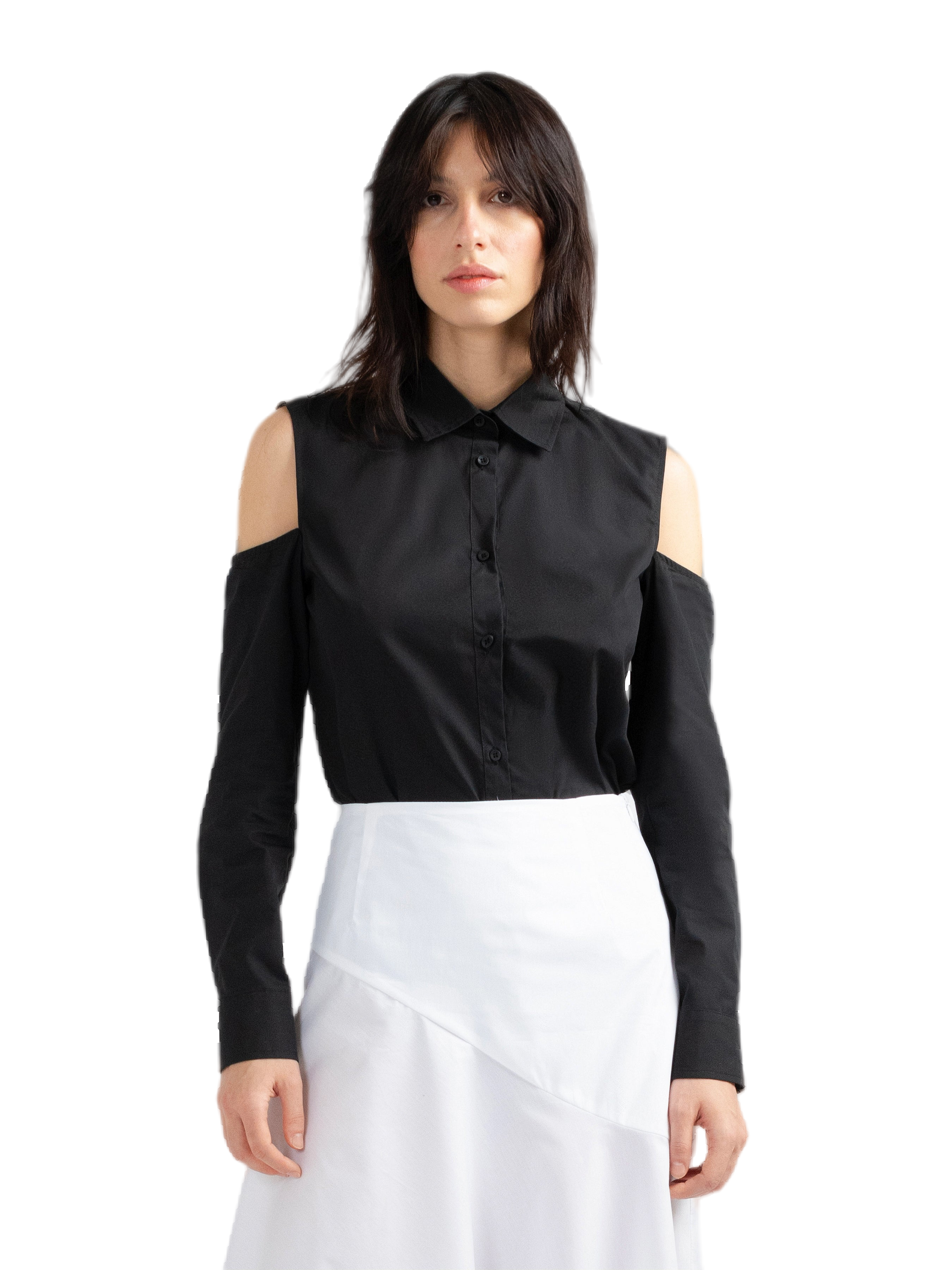 Shop Divalo Pintak Black Shirt With Cut