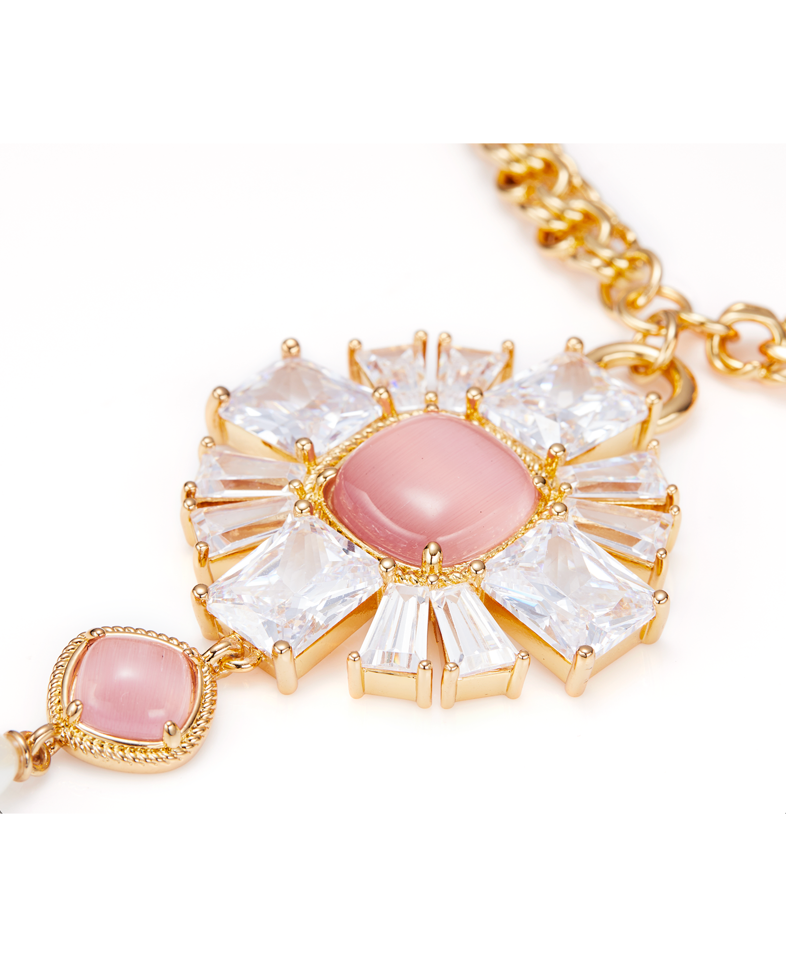 Cassandra Double Layer Pendant Necklace in Gold made by Nana Jacqueline