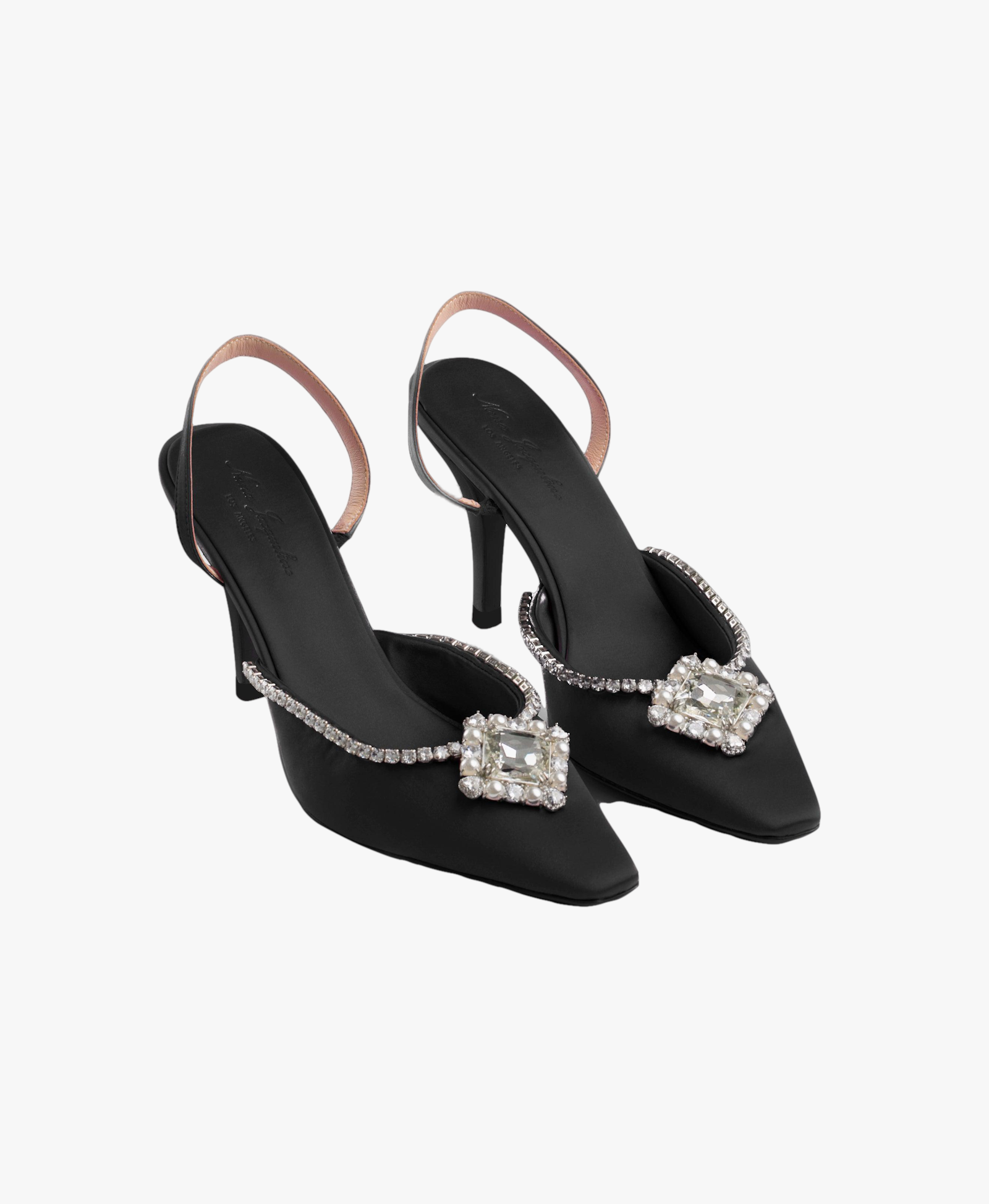 Black Nia Heels (Final Sale) in Black made by Nana Jacqueline