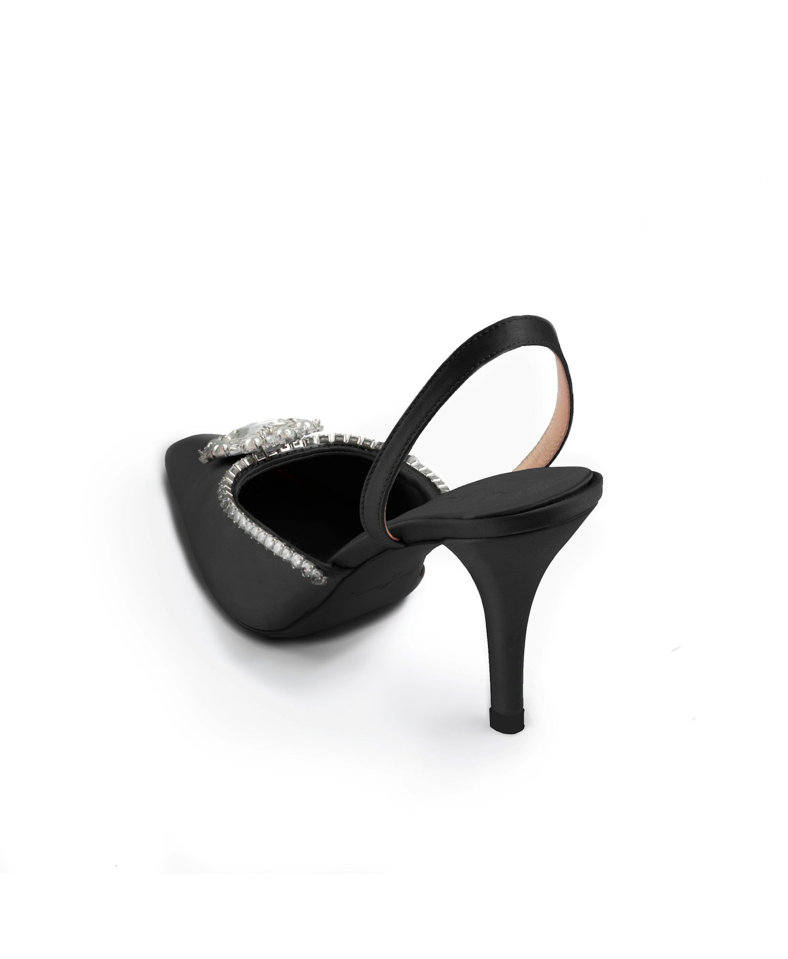 Black Nia Heels (Final Sale) in Black made by Nana Jacqueline