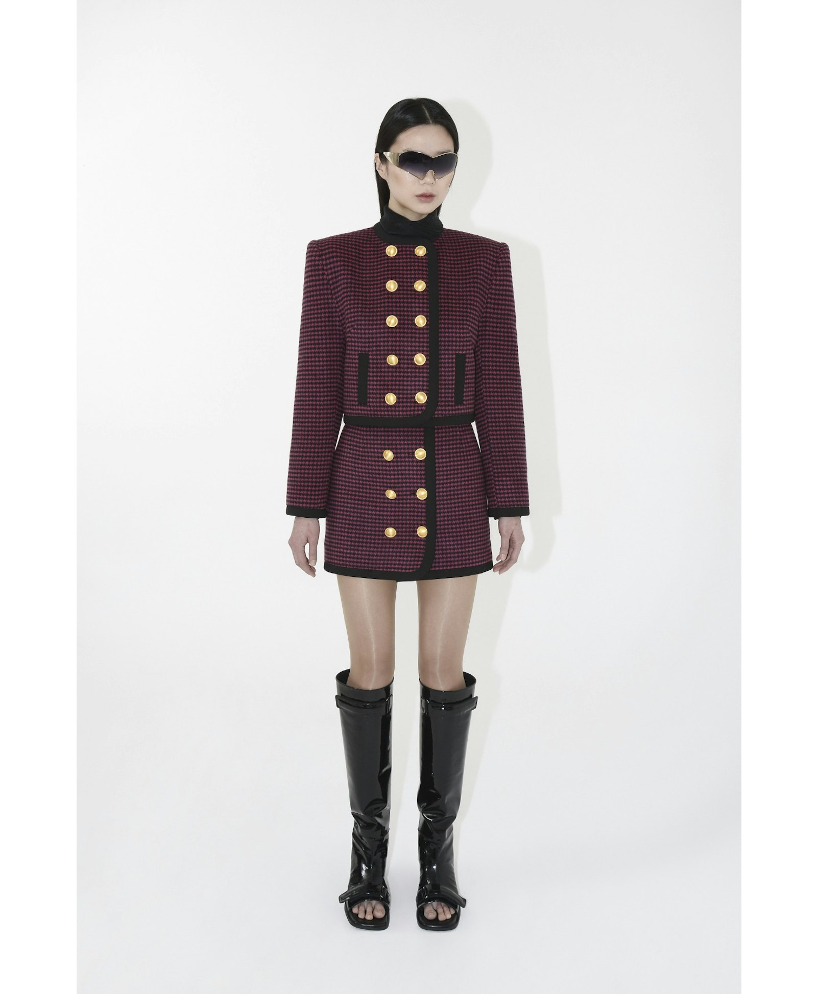 WOOL CROPPED DOUBLE-BREASTED BLAZER made by KEBURIA