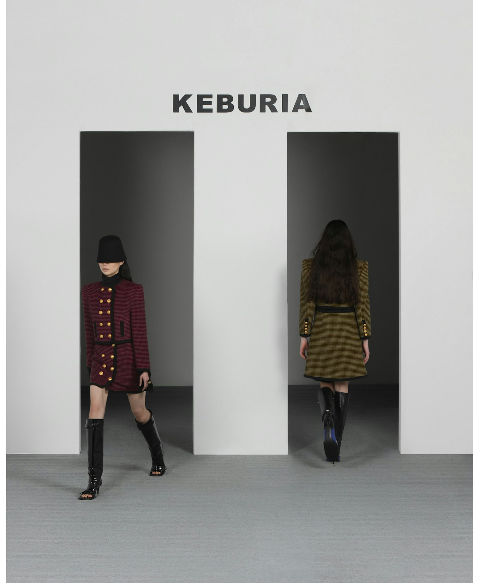 WOOL CROPPED DOUBLE-BREASTED BLAZER made by KEBURIA