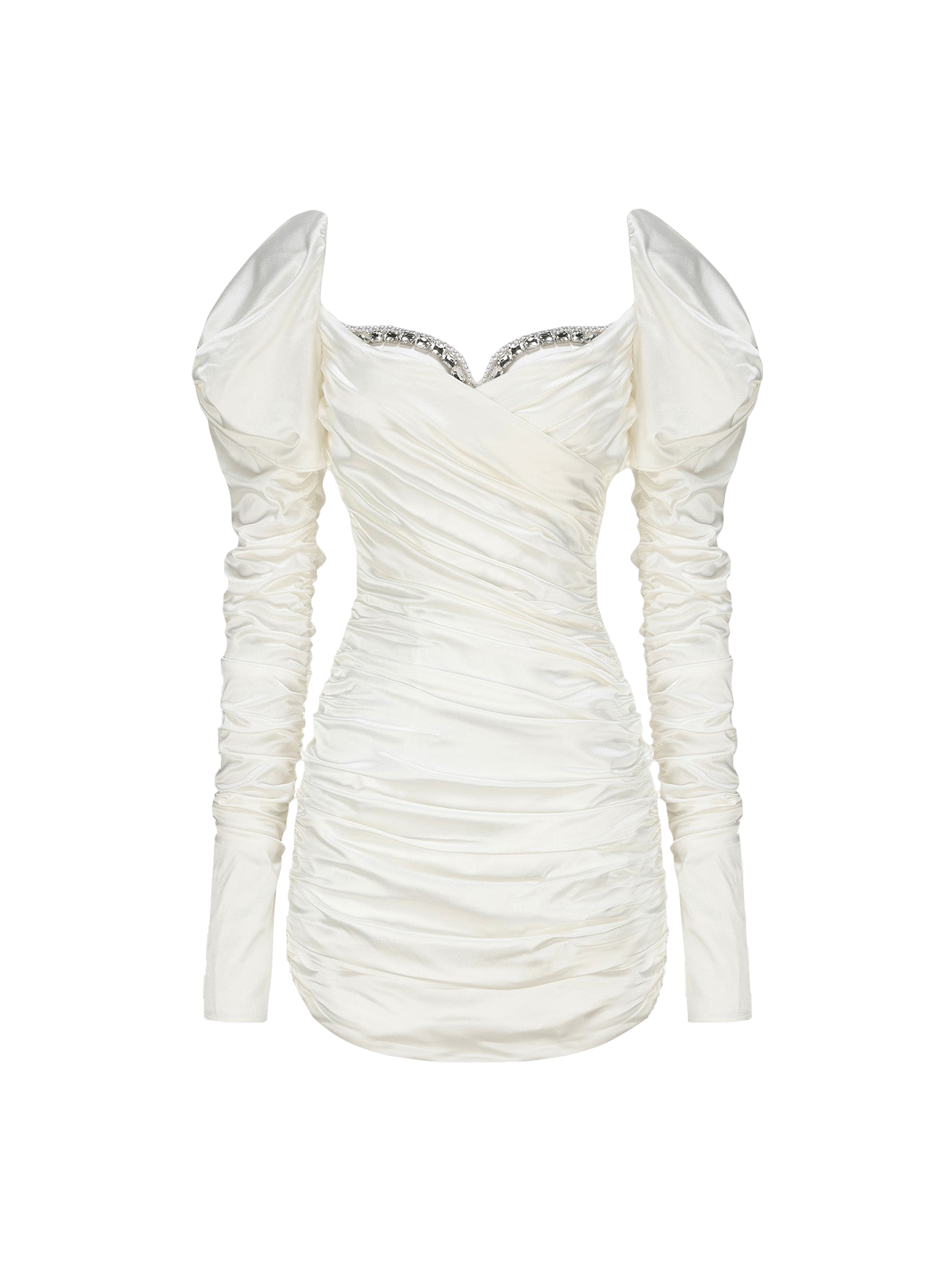 Nana Jacqueline Daphne Satin Dress (white)