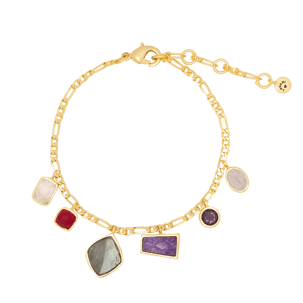 Lavani Jewels Thelma Pink Bracelet In Burgundy