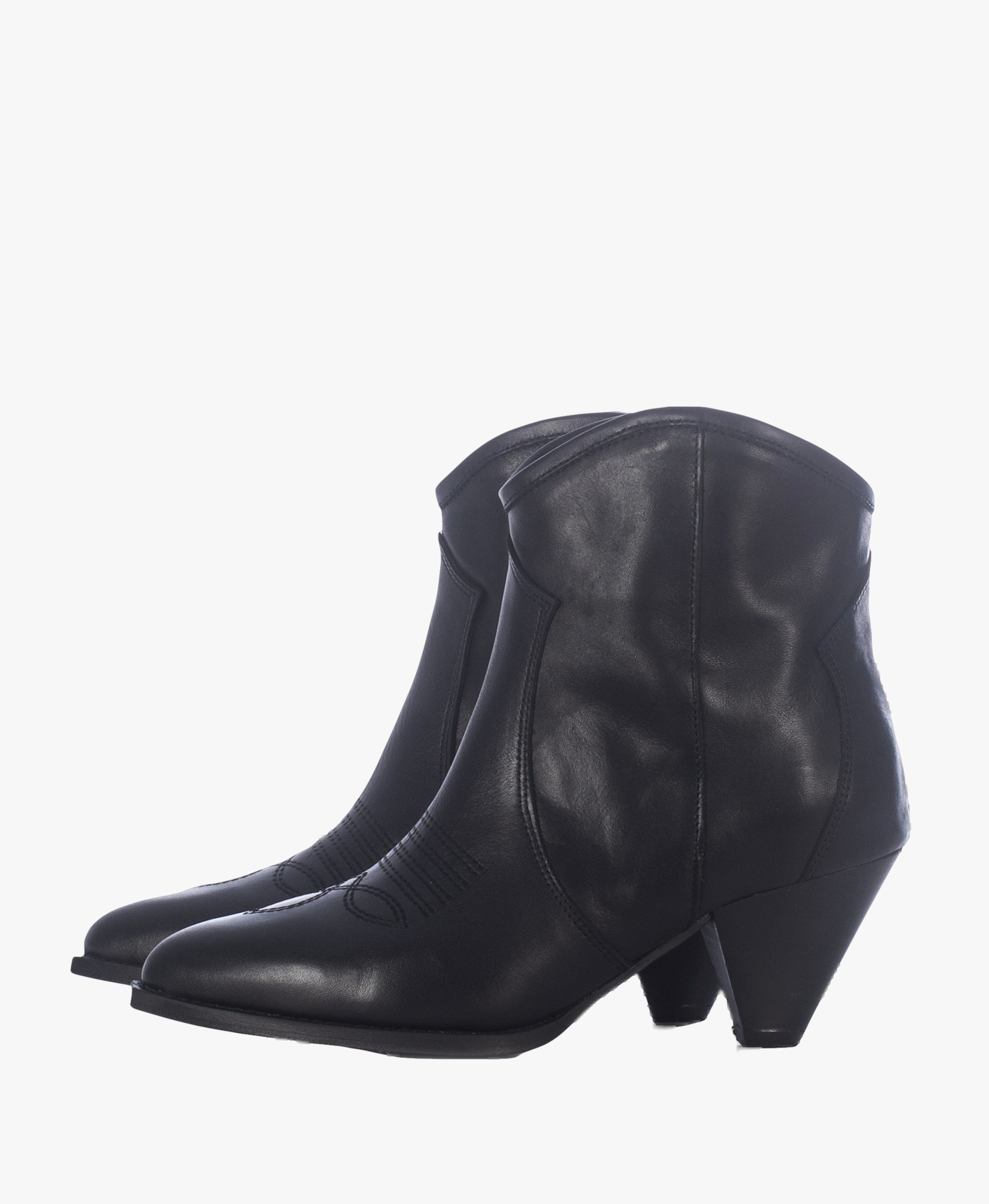 CREAM BLACK ANKLE BOOTS made by Toral