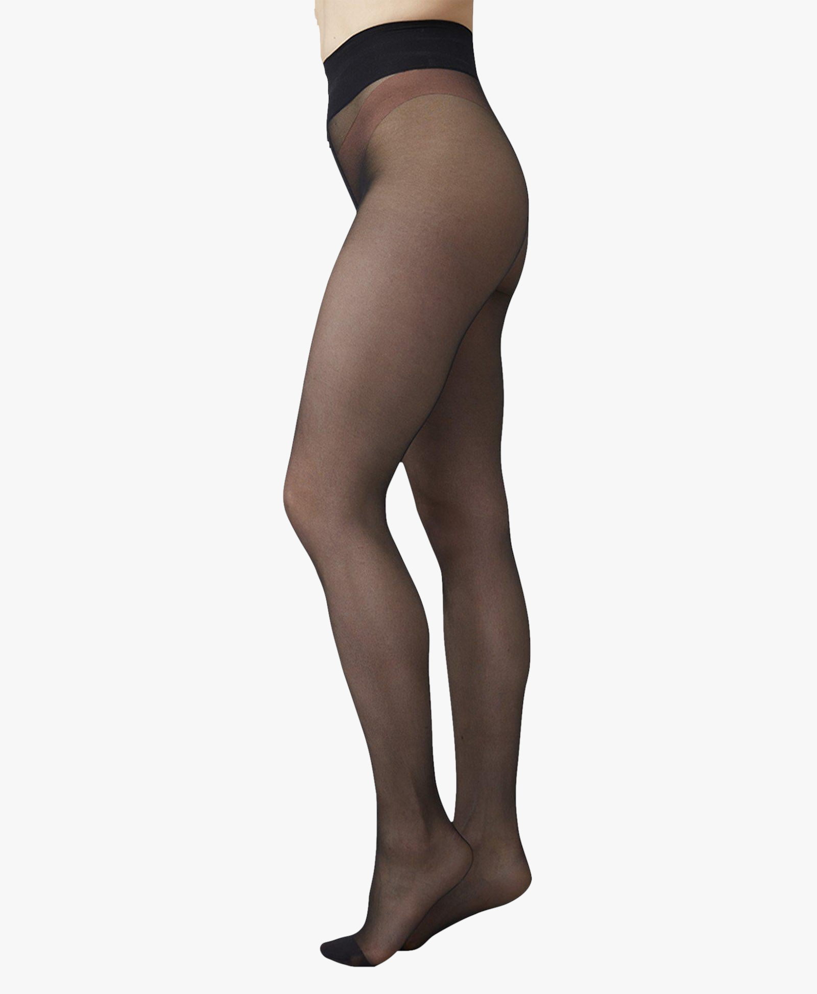Malva Ladder Resistant Tights in Black made by Swedish Stockings
