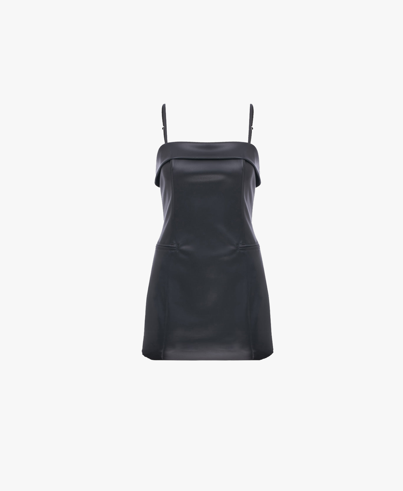 Gaia Mini Leather Dress In Black made by Nazli Ceren