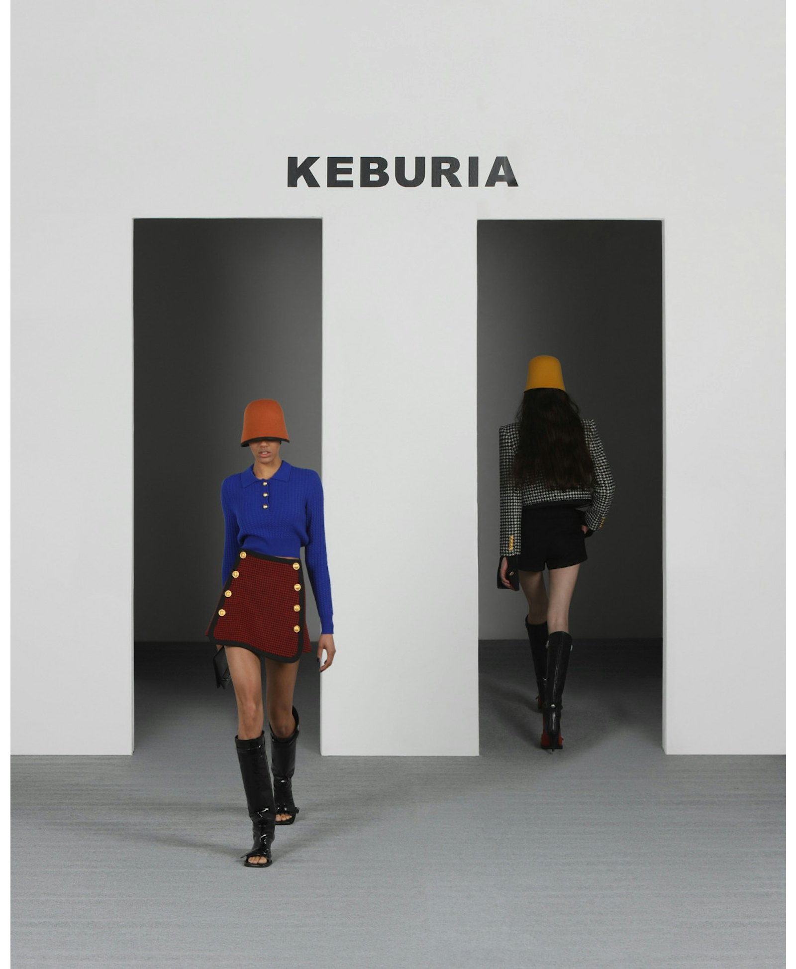 CABLE-KNIT WOOL-CASHMERE SWEATER in Blue made by KEBURIA