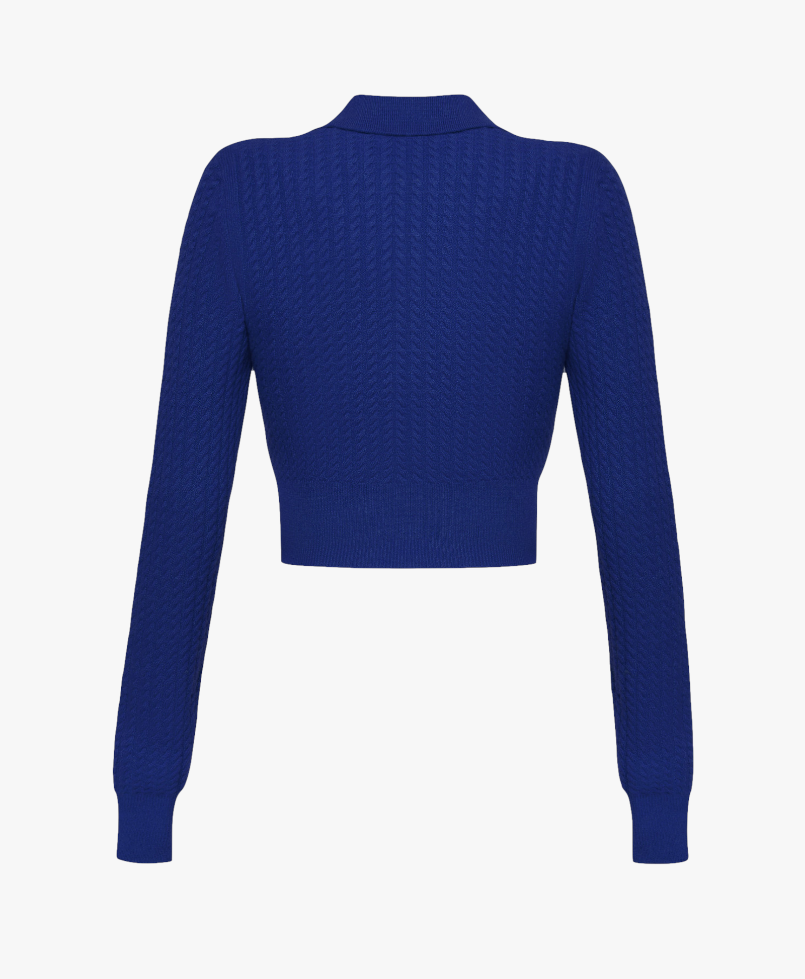 CABLE-KNIT WOOL-CASHMERE SWEATER in Blue made by KEBURIA