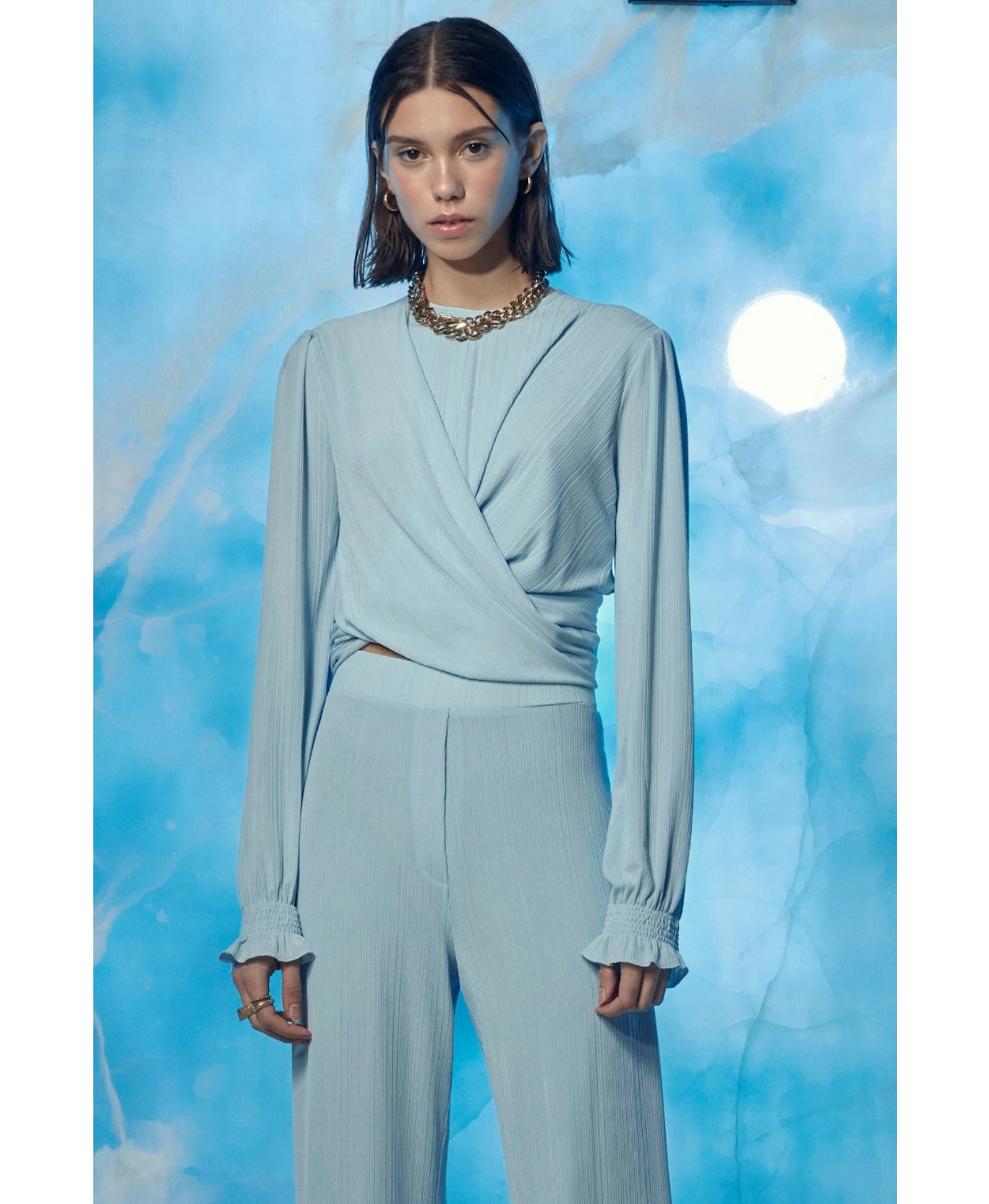 Orvell Light-Weight Knitted Drapped Top made by Nazli Ceren