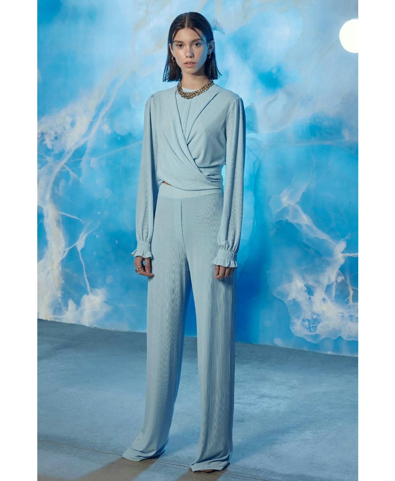 Orvell Light-Weight Knitted Drapped Top made by Nazli Ceren