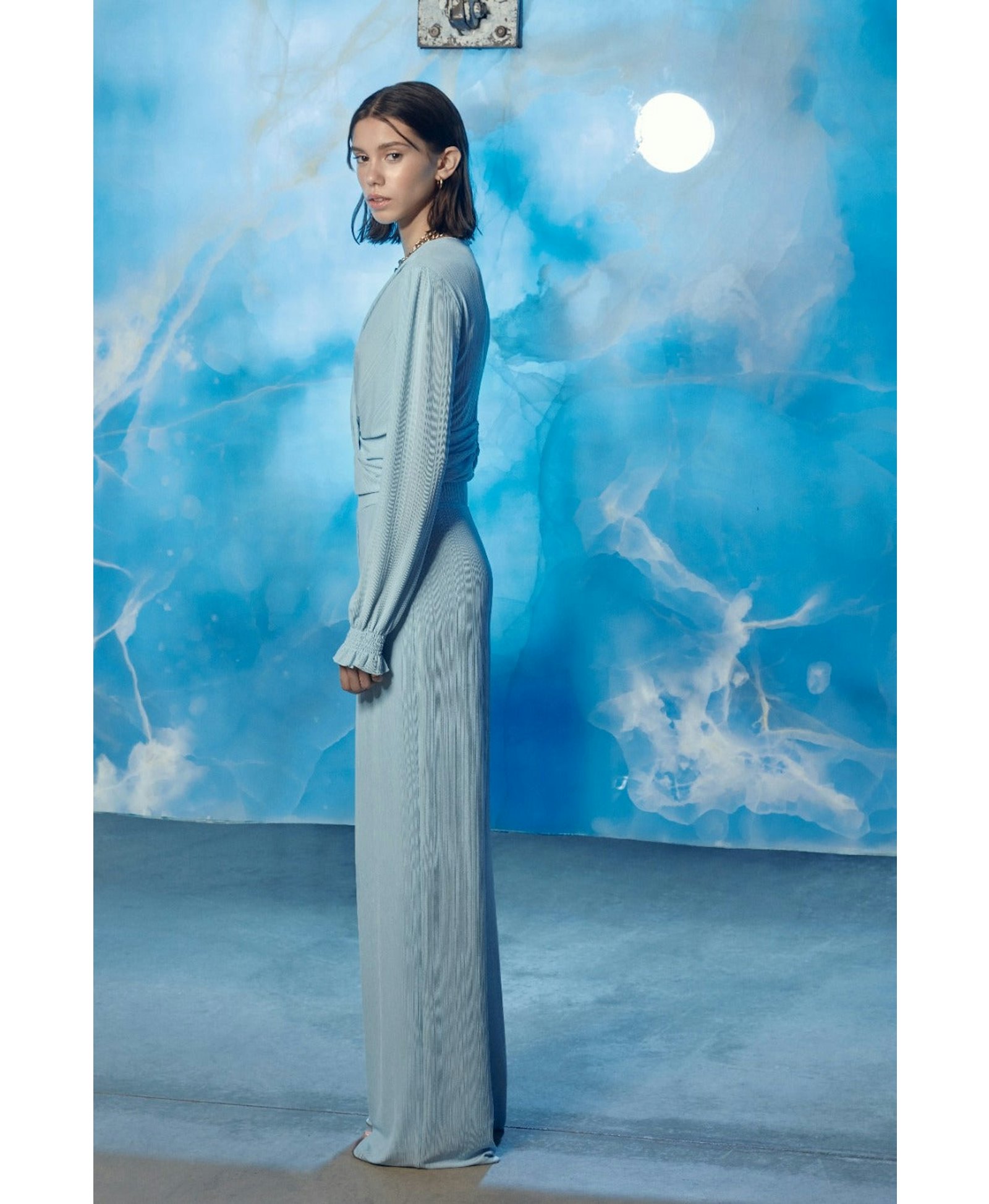 Orvell Light-Weight Knitted Drapped Top made by Nazli Ceren