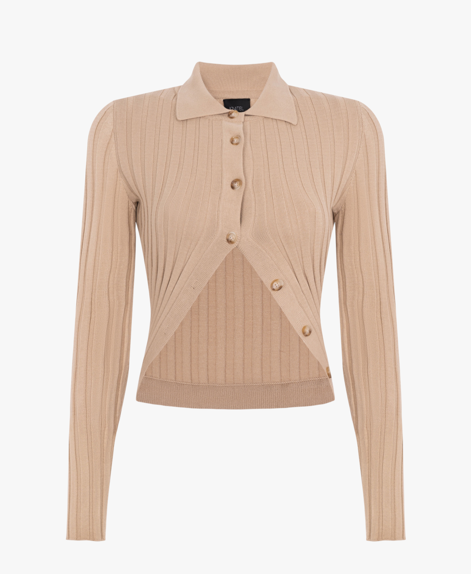 Cropped polo made by KNITEL