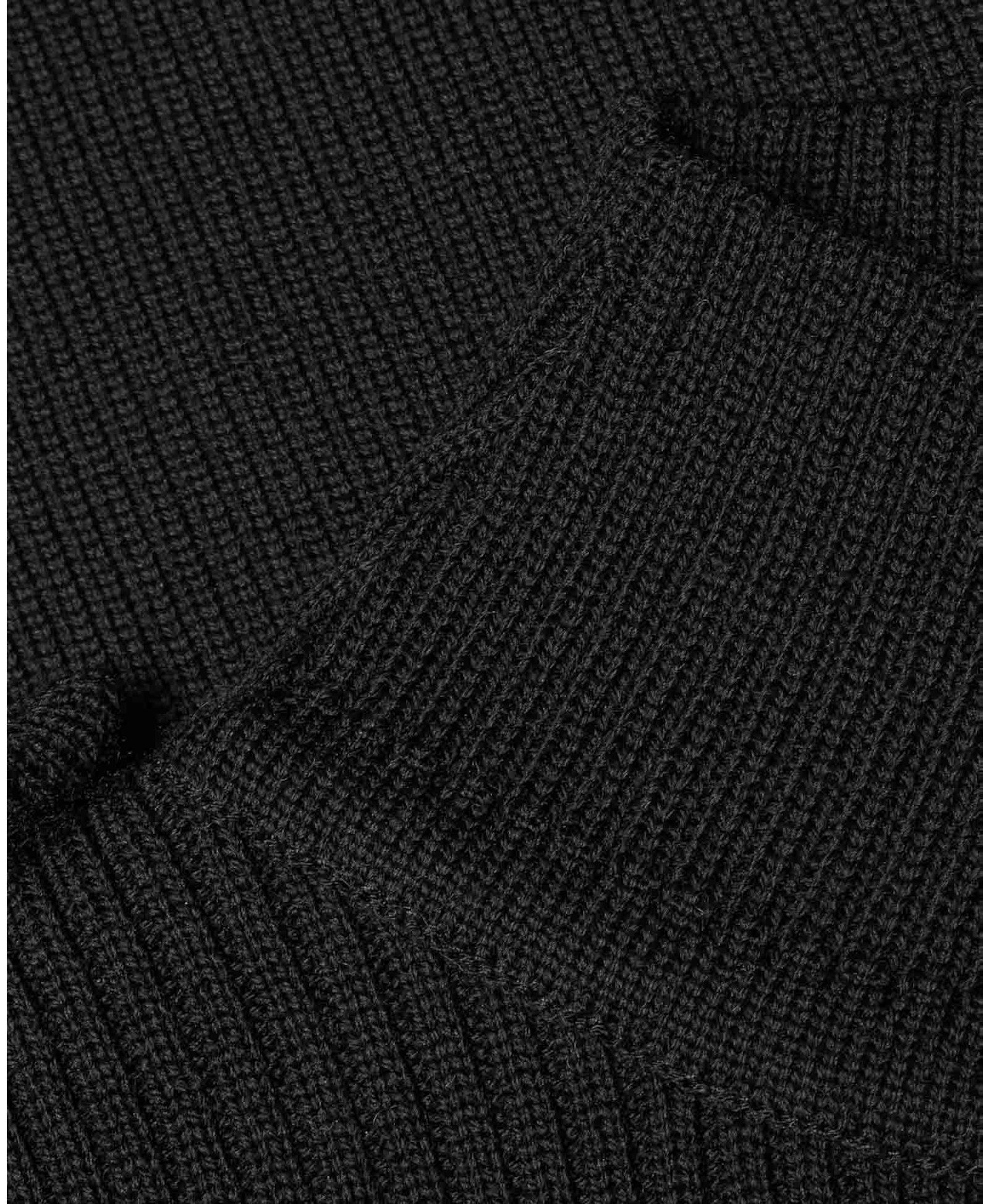 BLACK MERINO WOOL GOLF made by BENU Studio