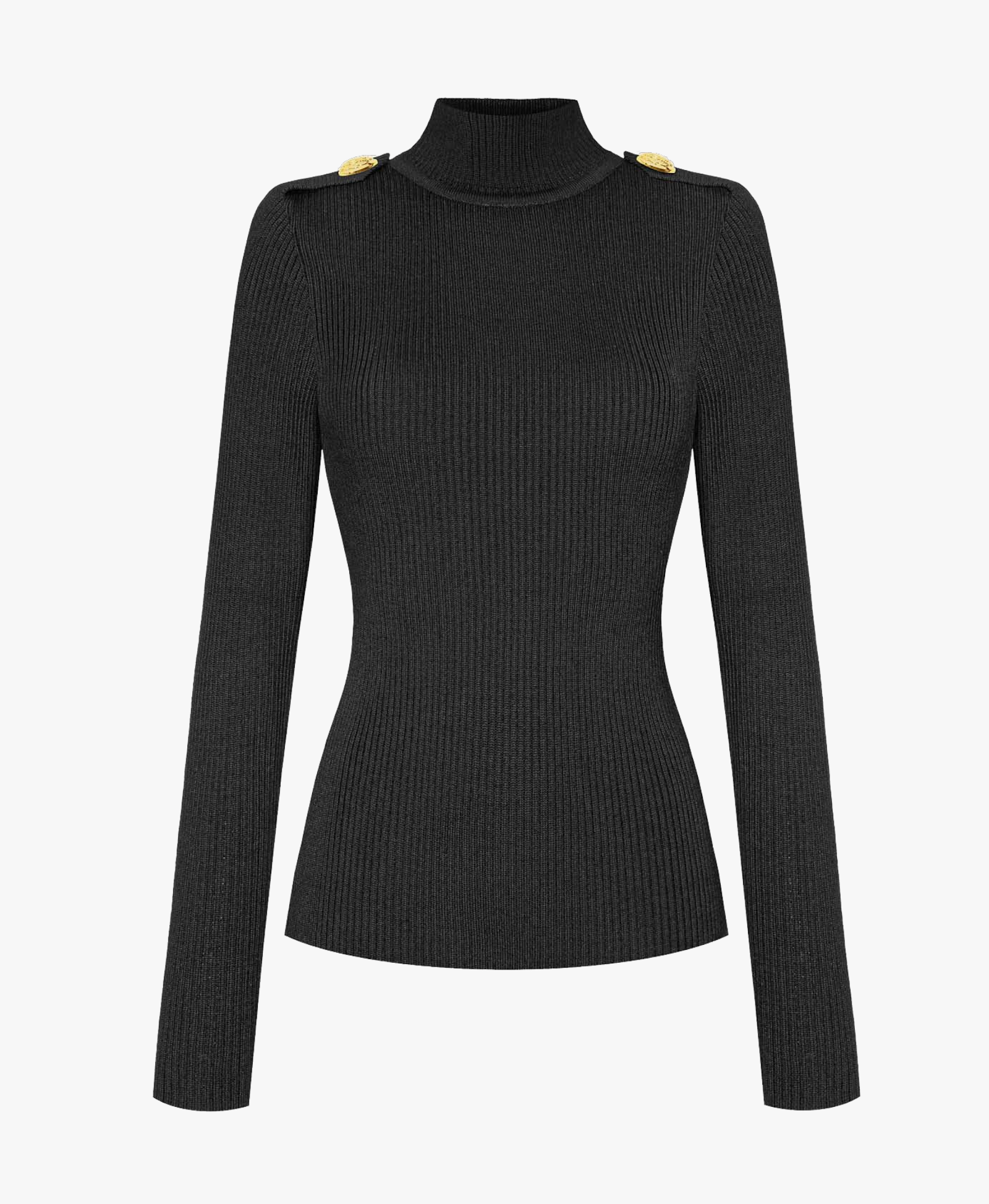 BLACK MERINO WOOL GOLF made by BENU Studio