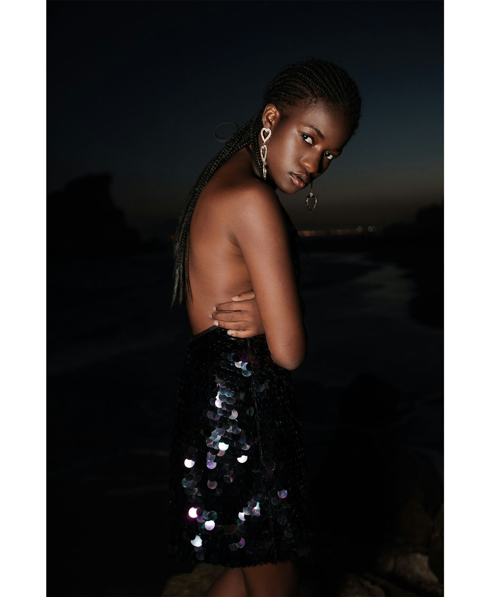 Gaia Sequined Mini Dress made by Lora Istanbul