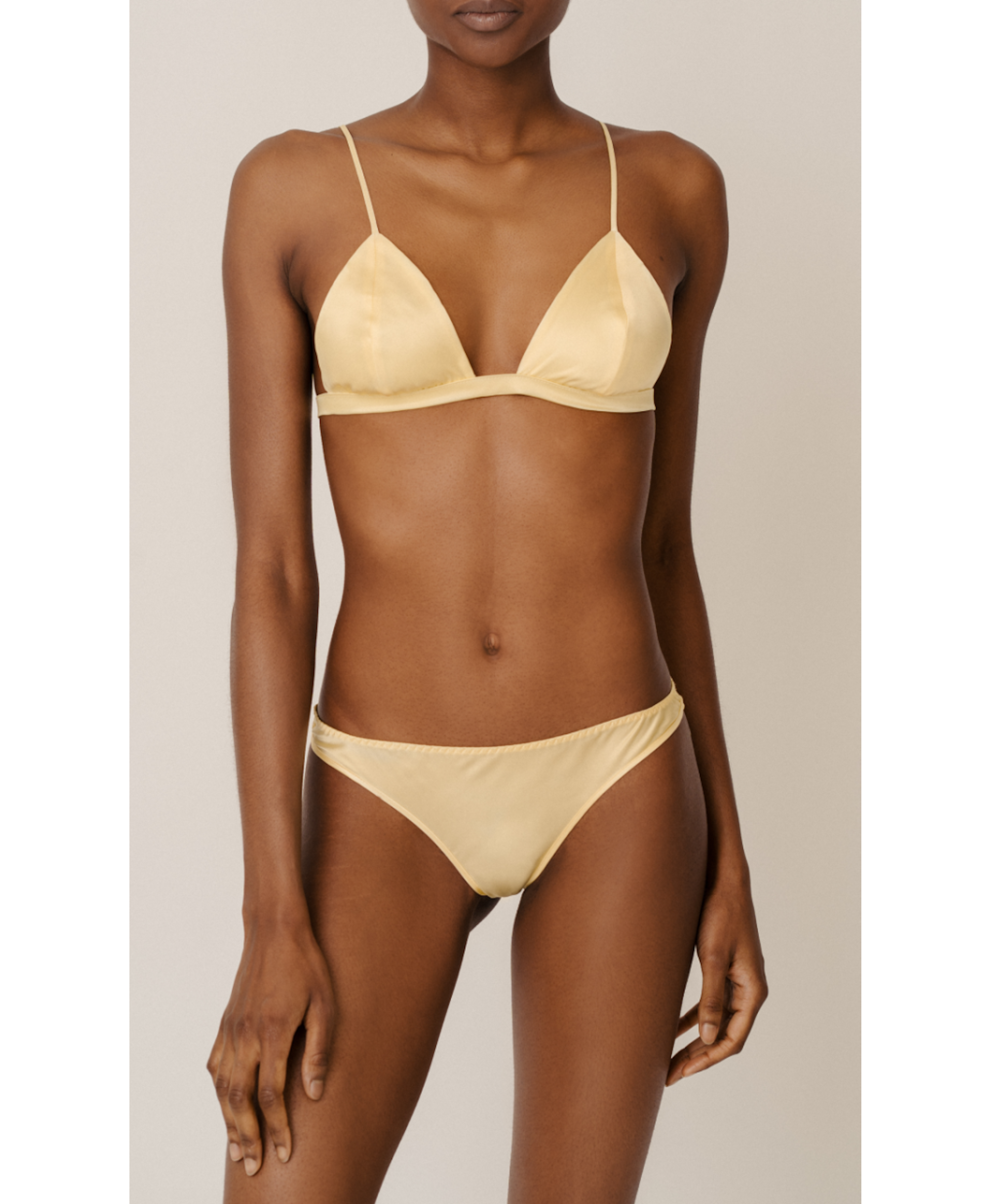 Shop BUTTER COLOR SILK BRA TOP: IVY from HERTH at Seezona