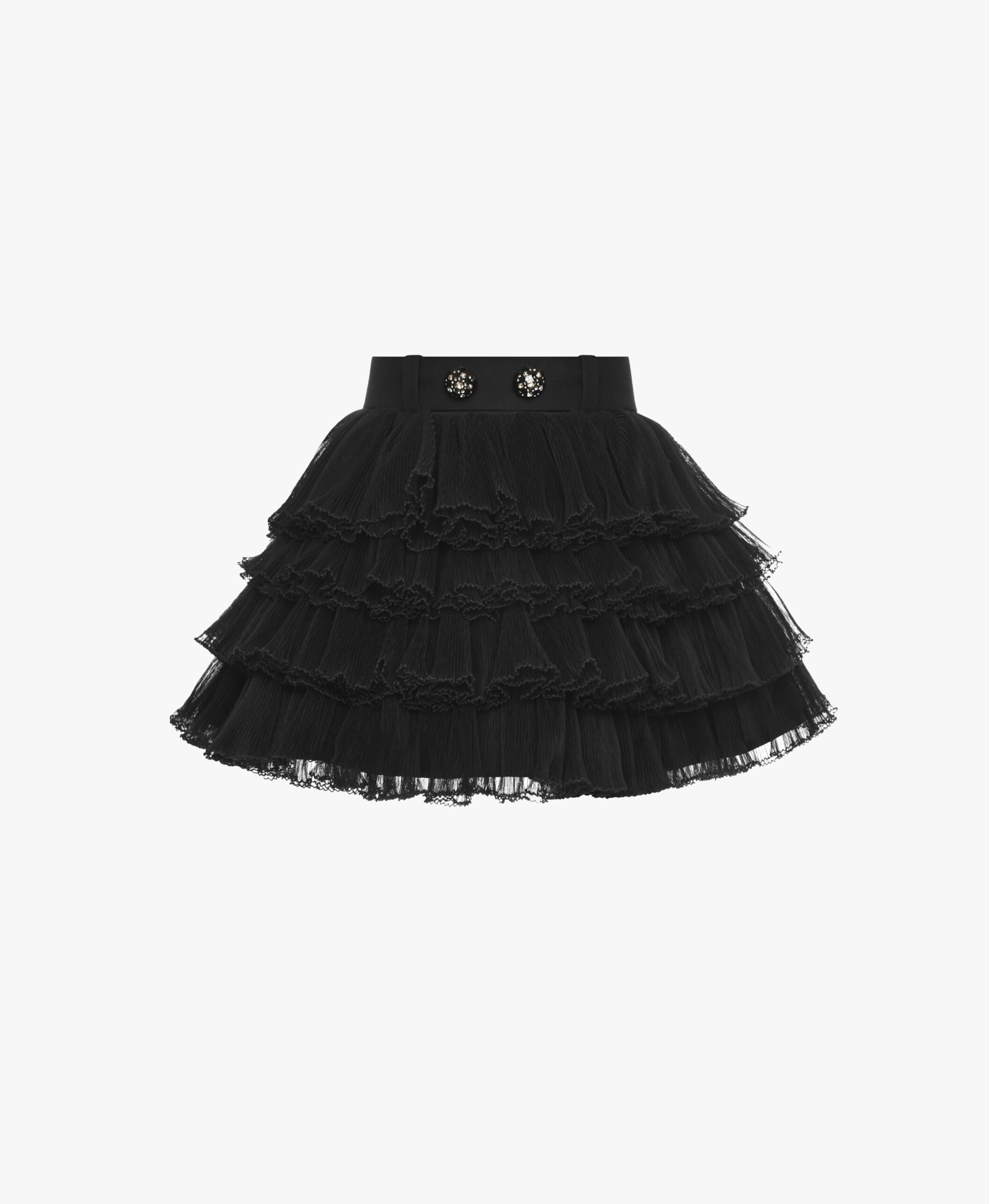 All ruffles mini skirt made by Maria Kokhia