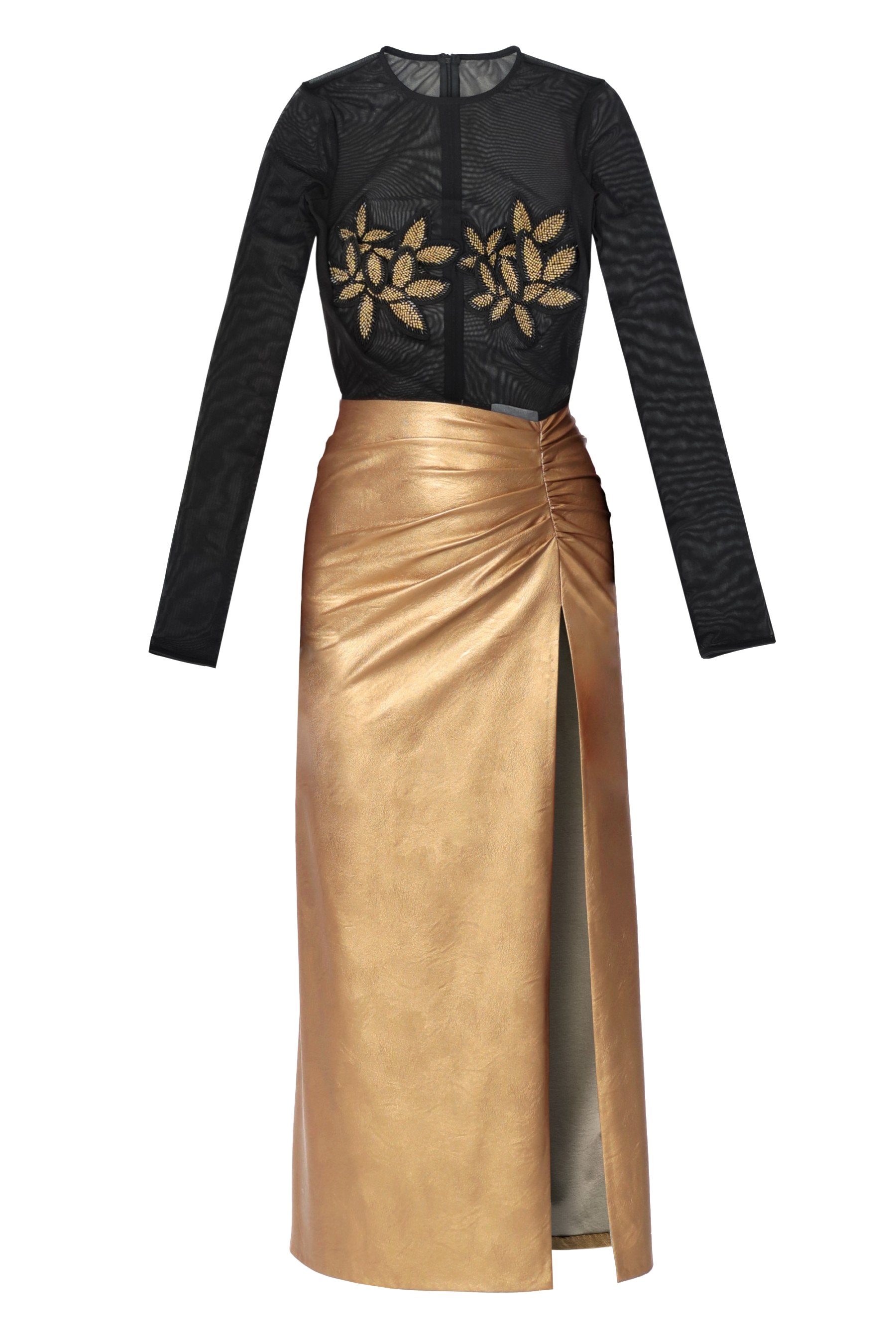 HALEWSKI DRESS TOMIRA GOLD AND BLACK 