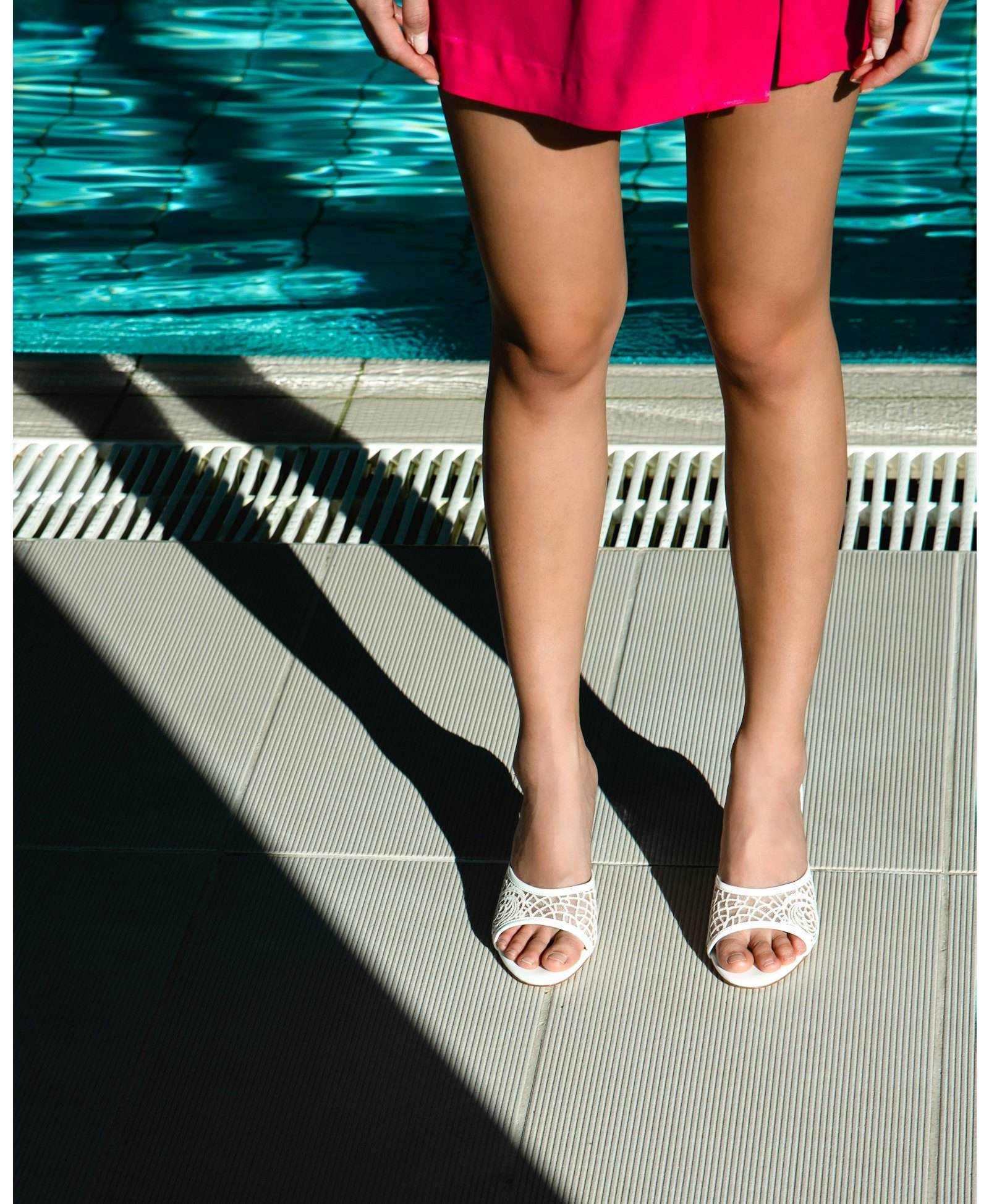 Crochet Mule 85 White Patent in White made by ATANA